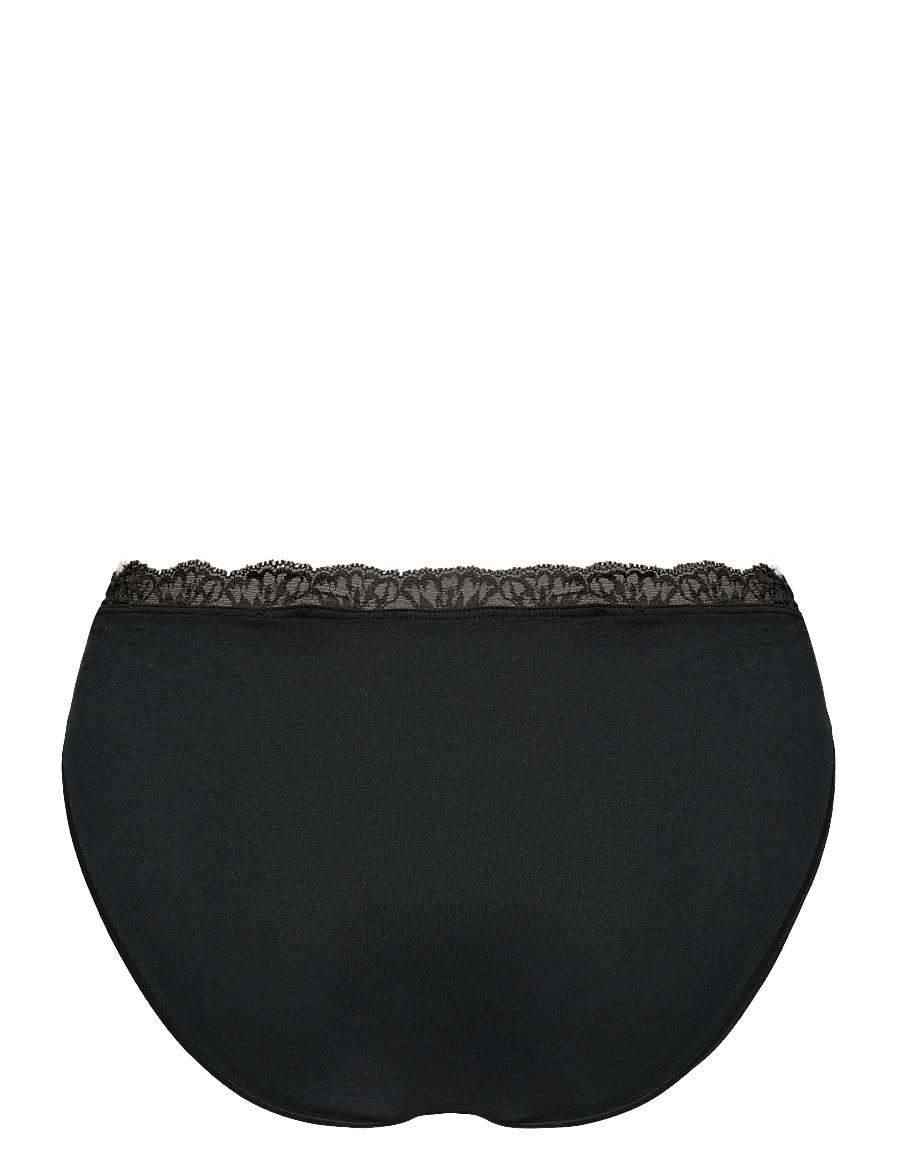 Schiesser - Off-White Lace Rio Briefs - Unique Cotton - alltags-style - black - 2
