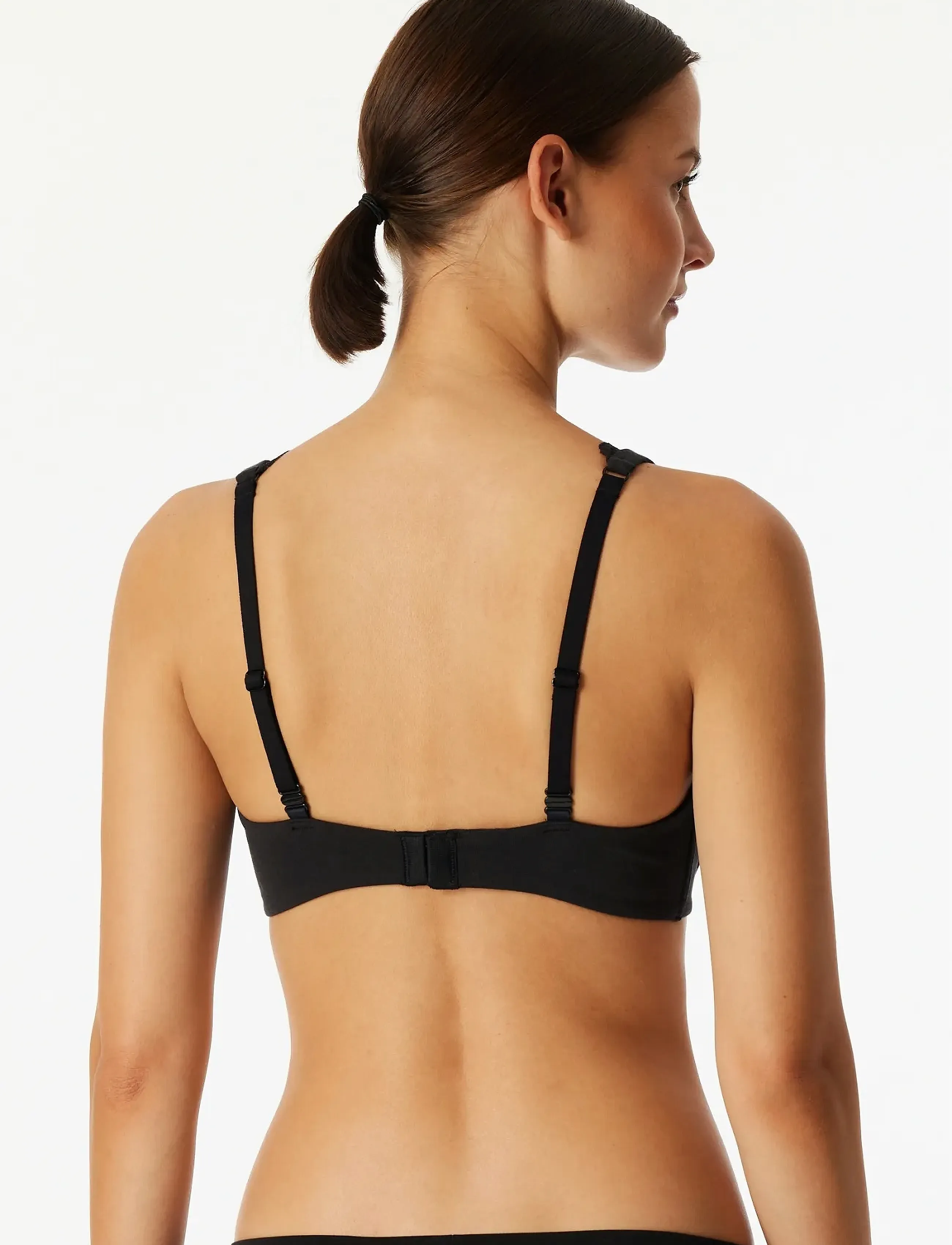 Schiesser Moulded, Wireless Bra, Off-White Lace Unique Cotton bralette dam – bild 2