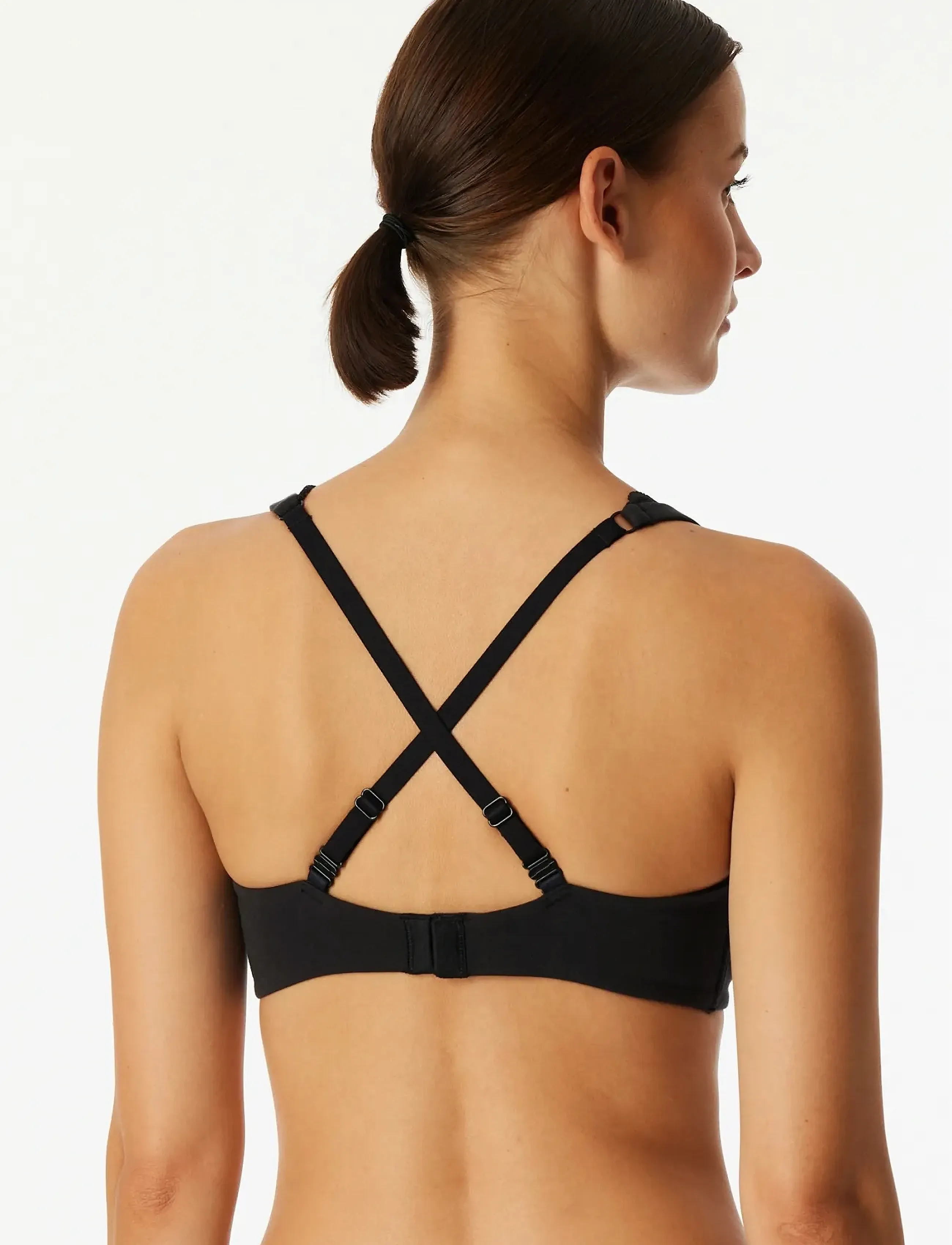 Schiesser Moulded, Wireless Bra, Off-White Lace Unique Cotton bralette dam – bild 4
