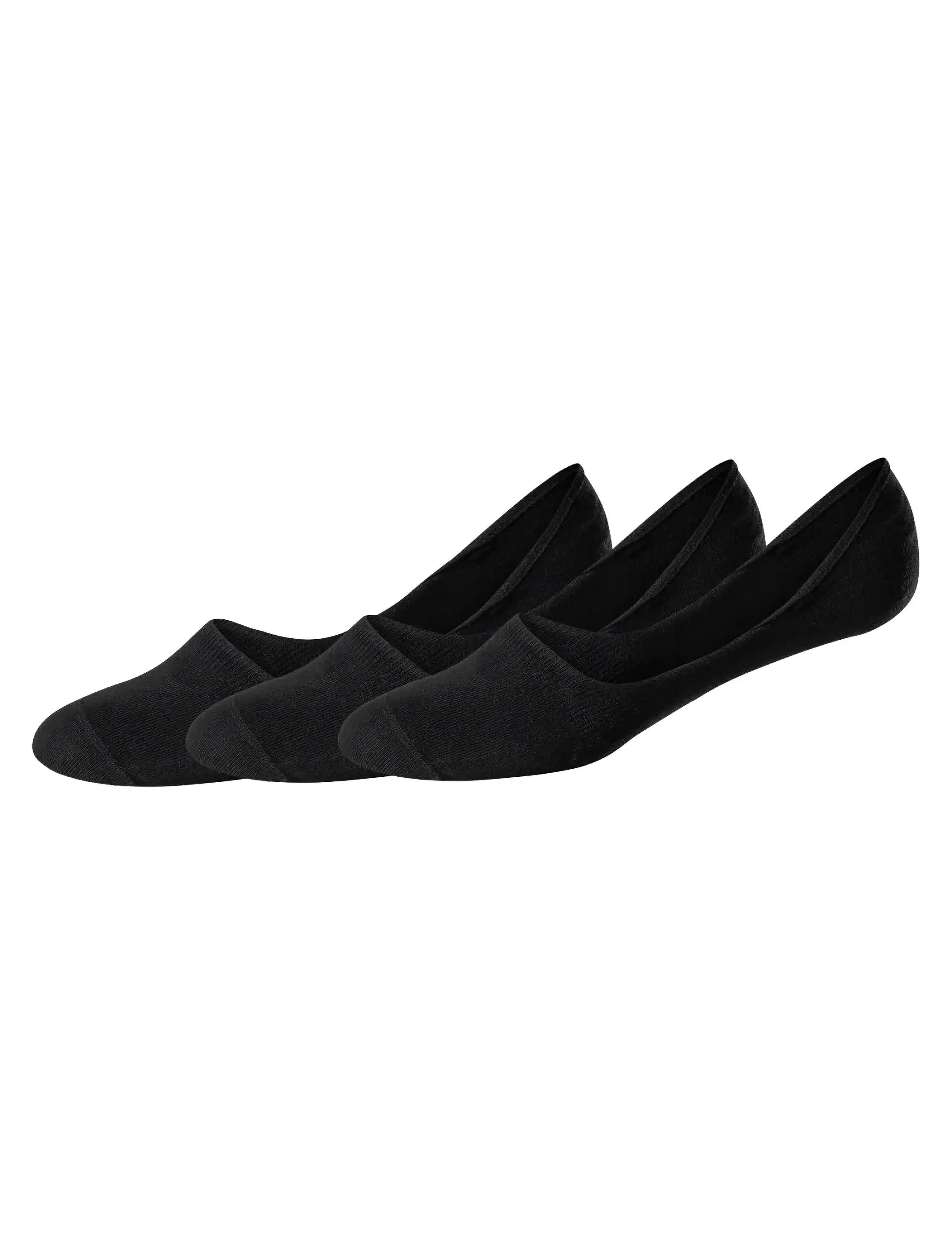 Schiesser Inshoe Women's Socks, 3-Pack, Black Long Life Cool, Kvinder, Usynlige Sokker, Sort, Str: 35-36