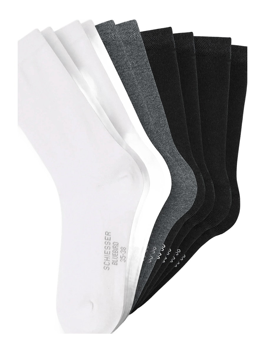 Schiesser - Women's socks, 5-pack, multi-colored - Bluebird - normale socken - assorted 1 - 1