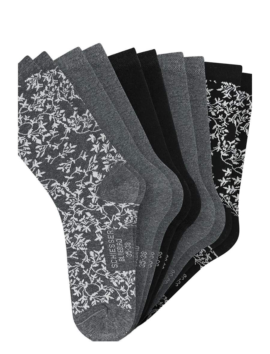 Schiesser - Women's Socks, 5-pack, multi-colored - Bluebird - normale socken - assorted 2 - 1