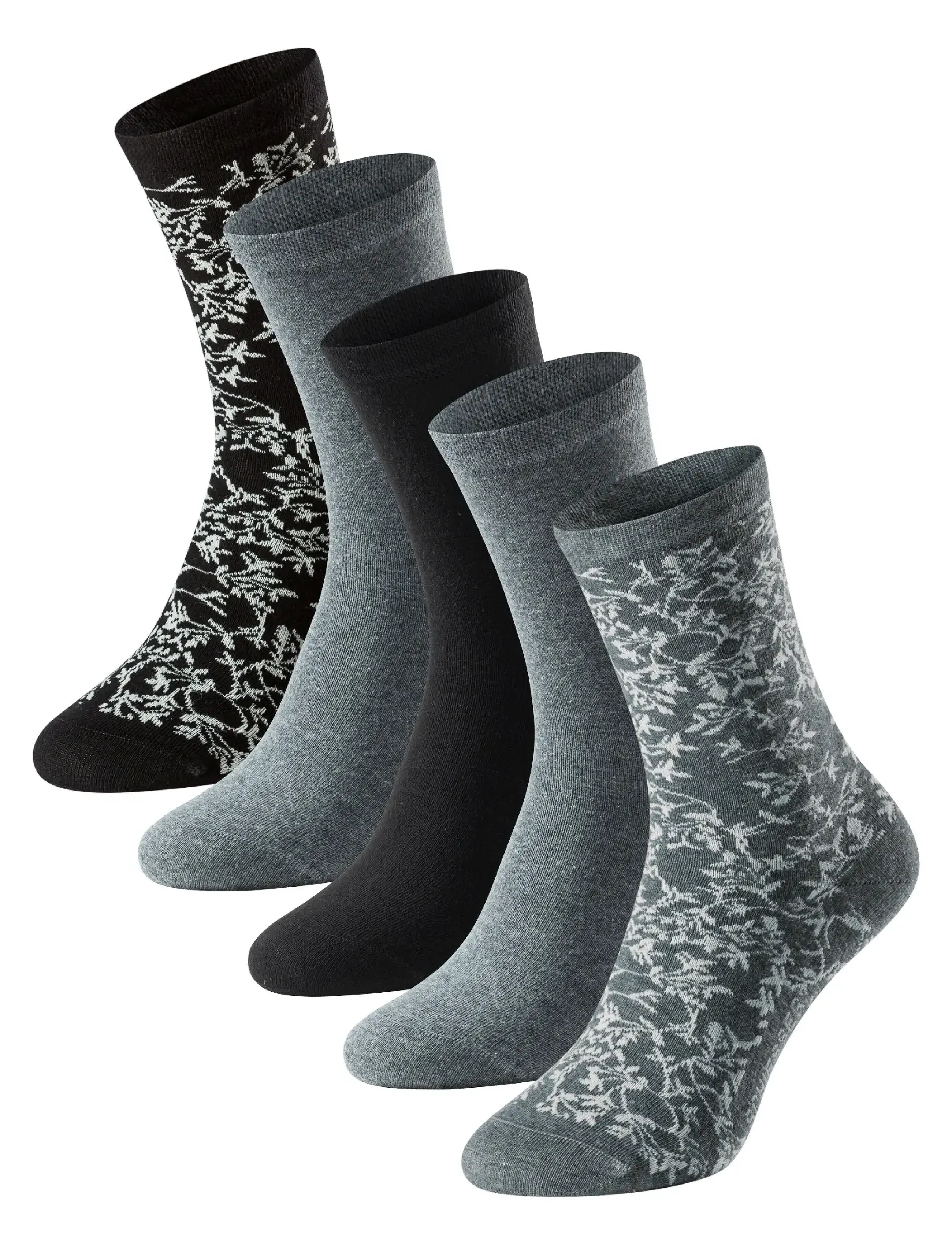Schiesser Women's Socks, 5-Pack, Multi-Colored - Bluebird, 39-42, Multi/patterned, Sokker > Almindelige Sokker, Dame