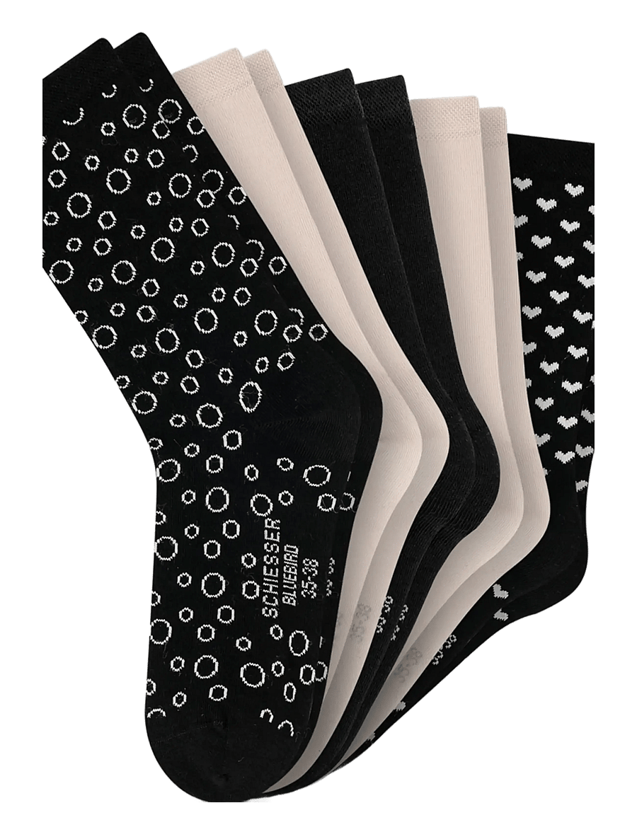 Schiesser - Women's Socks, 5-pack, multi-colored - Bluebird - vanliga strumpor - assorted 4 - 1