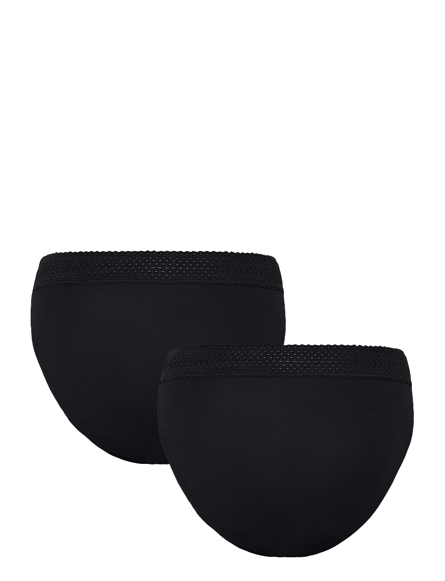 Schiesser - Rio Period Panties, 2-pack, lace, black/dark blue - SCHIESSER Care - menstruatsiooni aluspüksid - black - 2