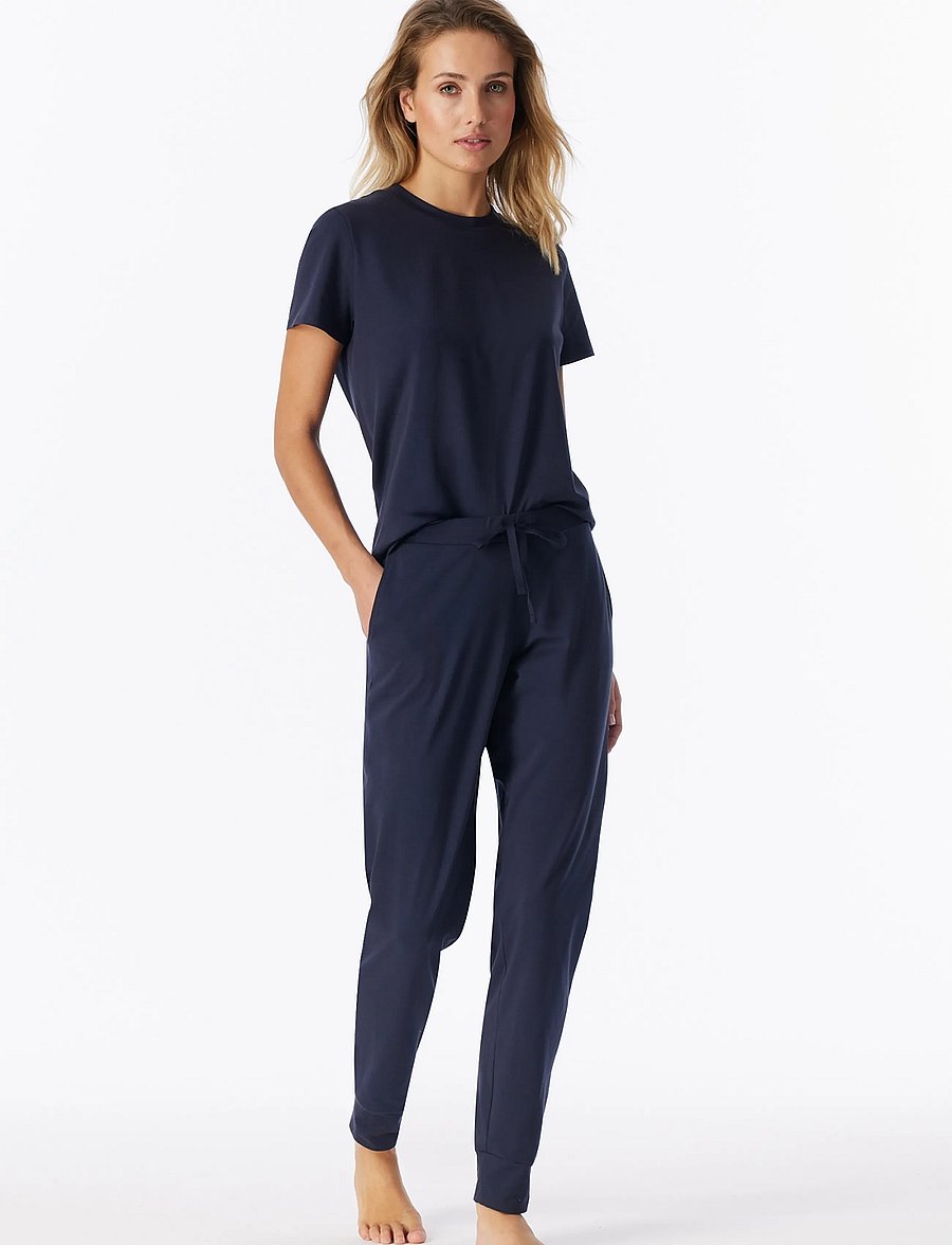Schiesser - Long Pants - pyjamasbyxor - deep blue - 0