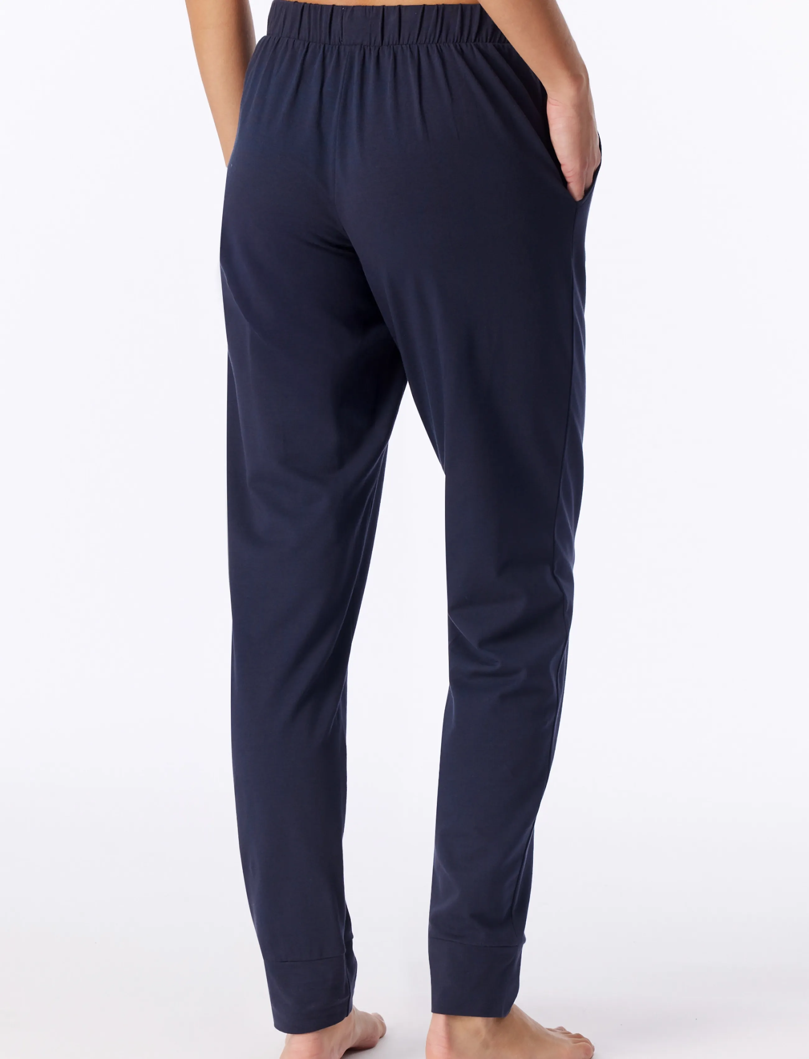 Schiesser - Long Pants with Cuffs, Deep Blue - Mix+ Relax - pyjamahosen - deep blue - 3