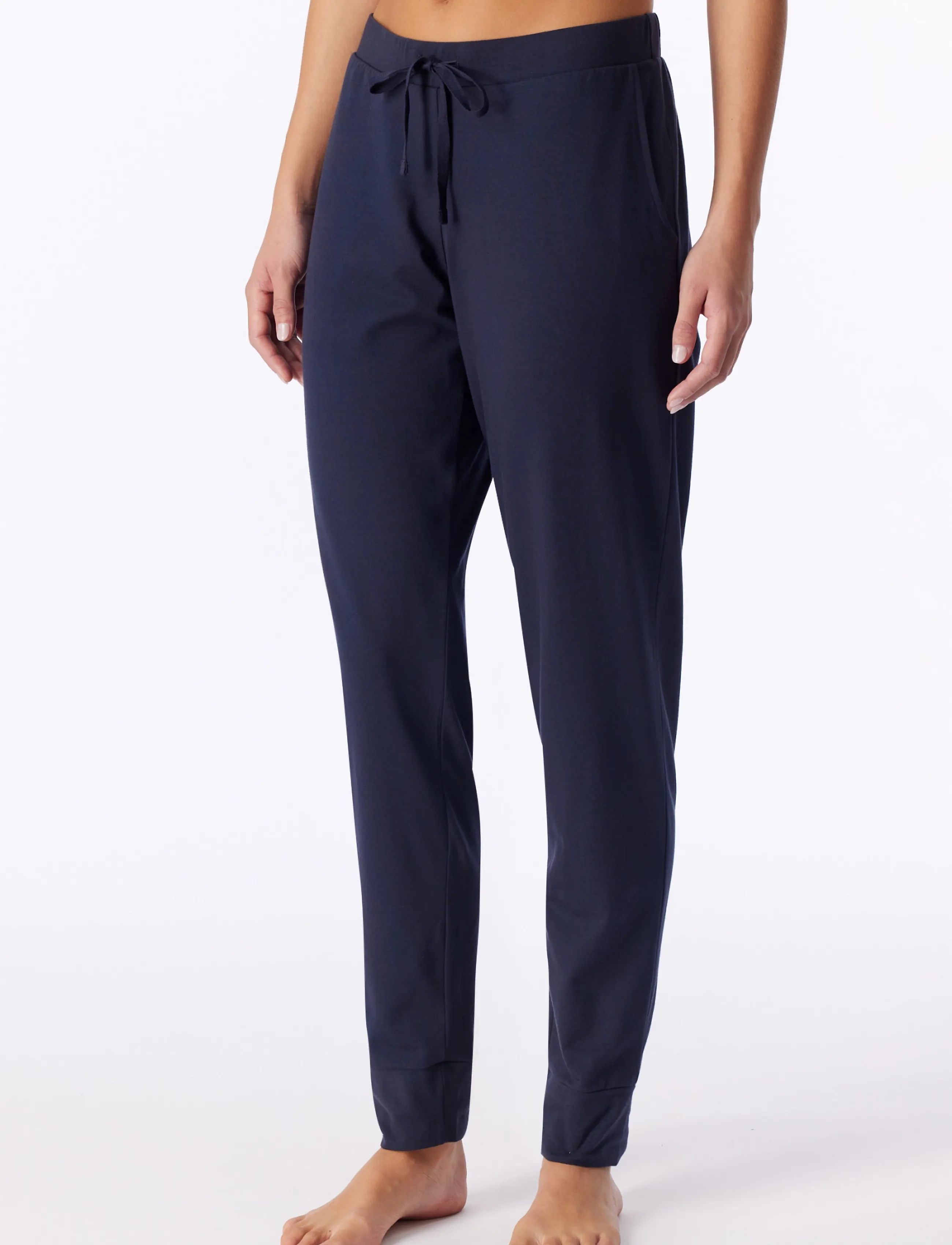 Schiesser - Long Pants with Cuffs, Deep Blue - Mix+ Relax - pyjamahosen - deep blue - 4