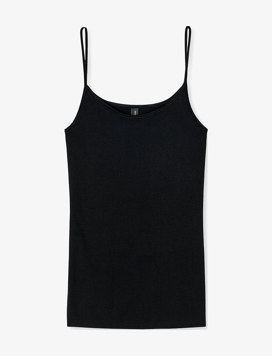 Schiesser - Spaghetti Top - oberteile - black - 1