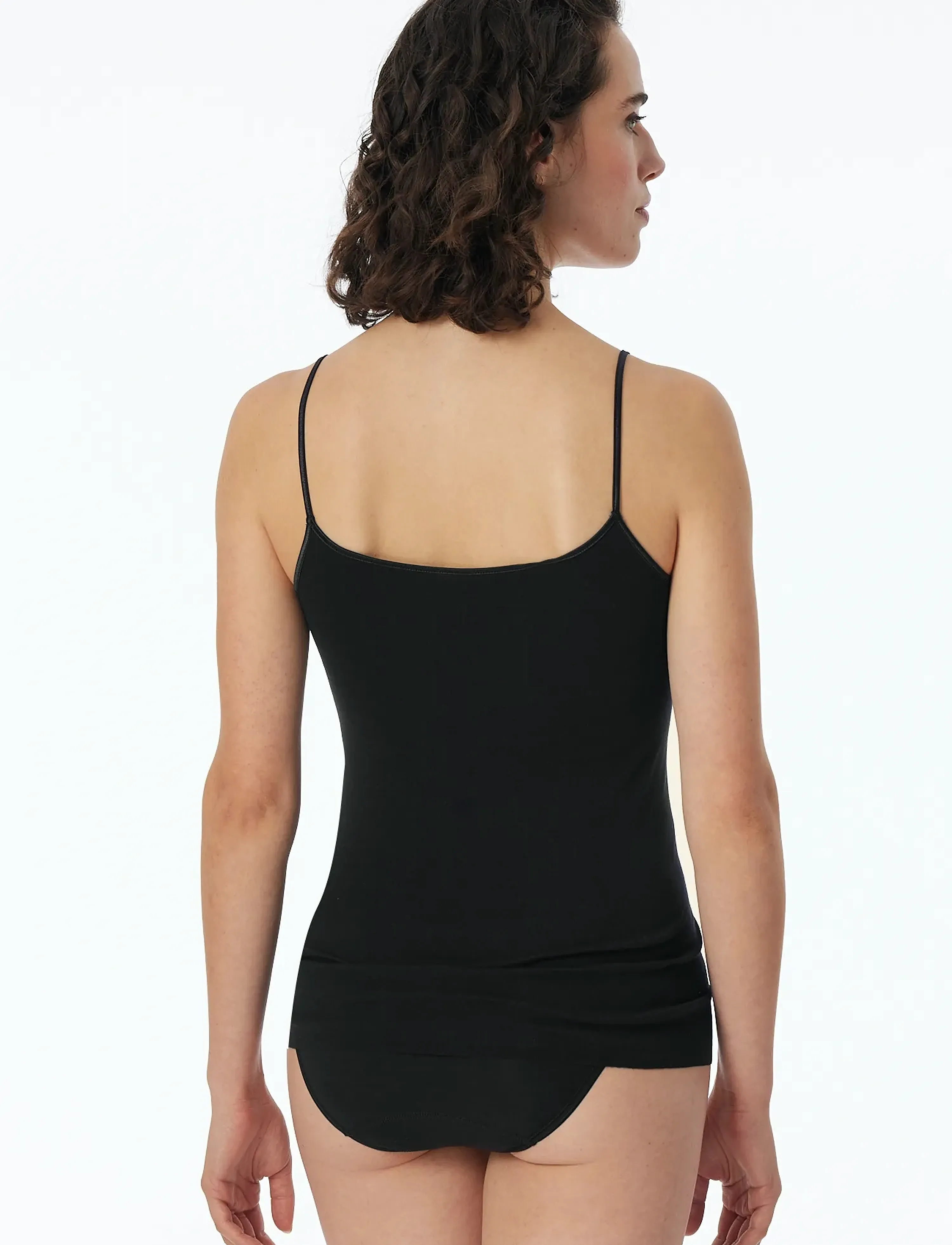 Schiesser - Spaghetti Top - oberteile - black - 3