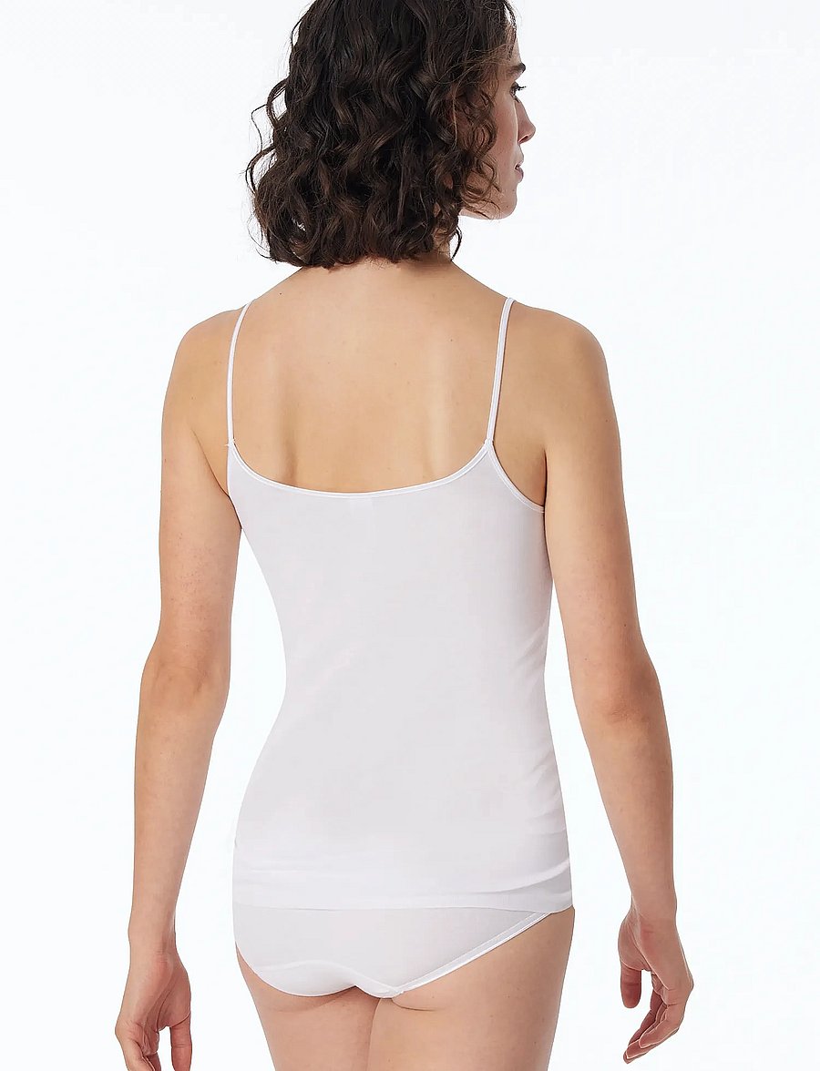 Schiesser - Spaghetti Top - oberteile - white - 3