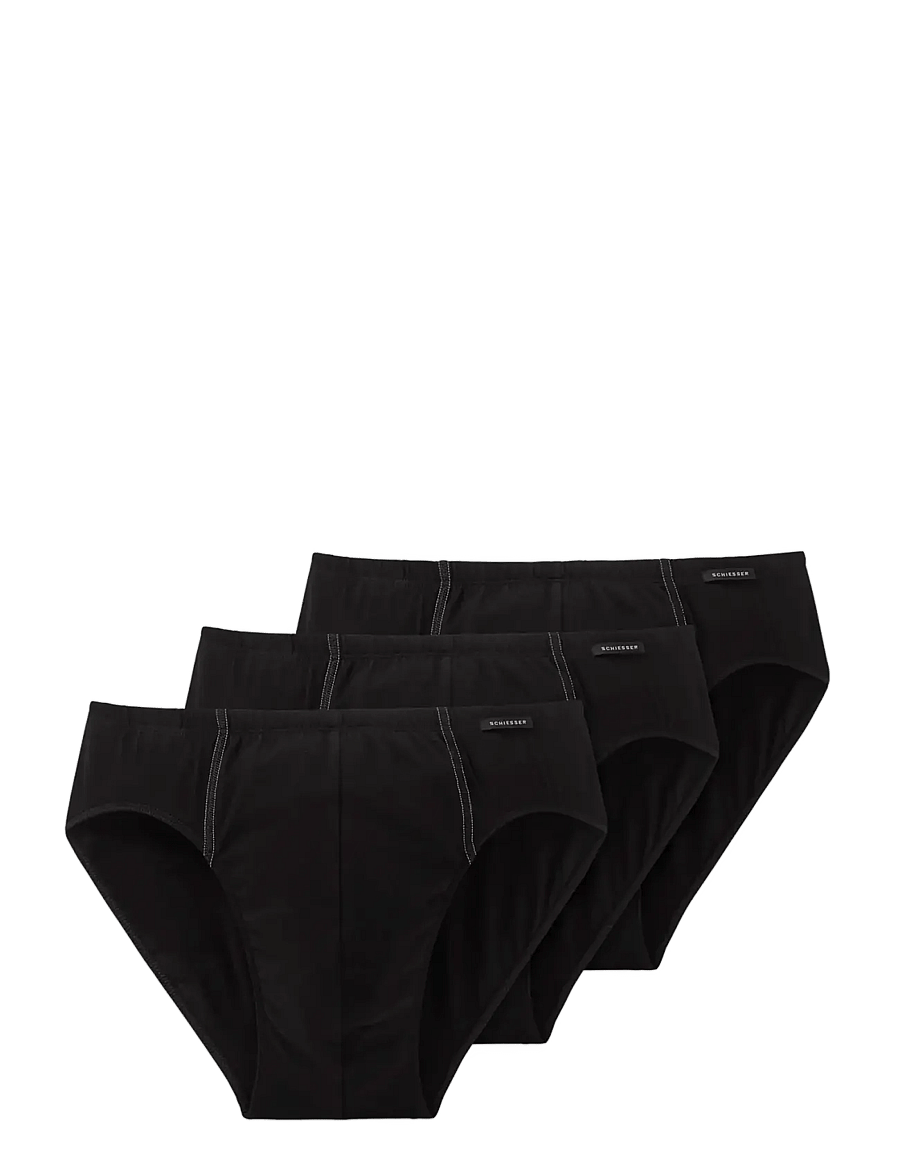 Schiesser - Supermini 3-pack, black - Essentials - unterhosen im multipack - black - 1