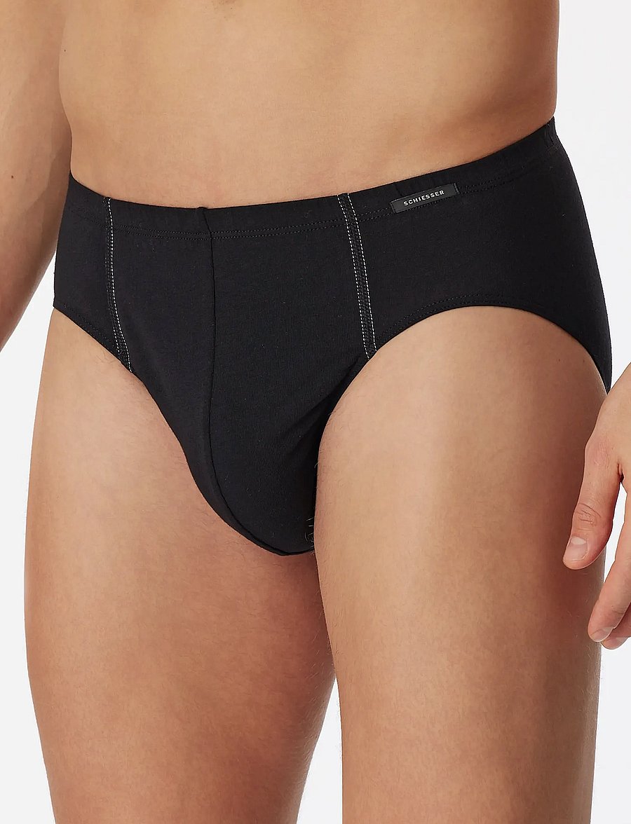 Schiesser - Supermini 3-pack, black - Essentials - unterhosen im multipack - black - 4