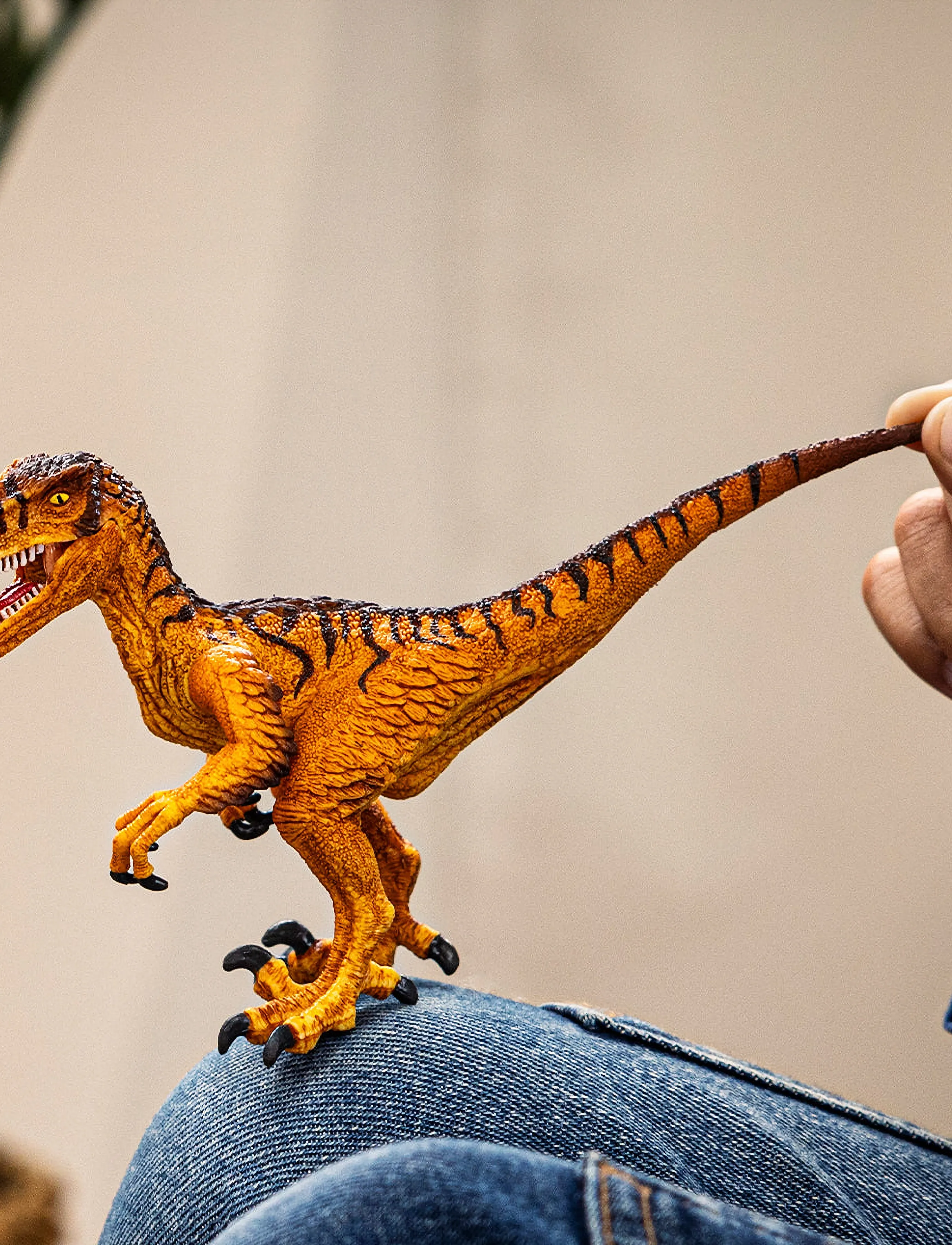 Schleich Velociraptor, Børn, Action Figures, Orange, Str: ONE SIZE