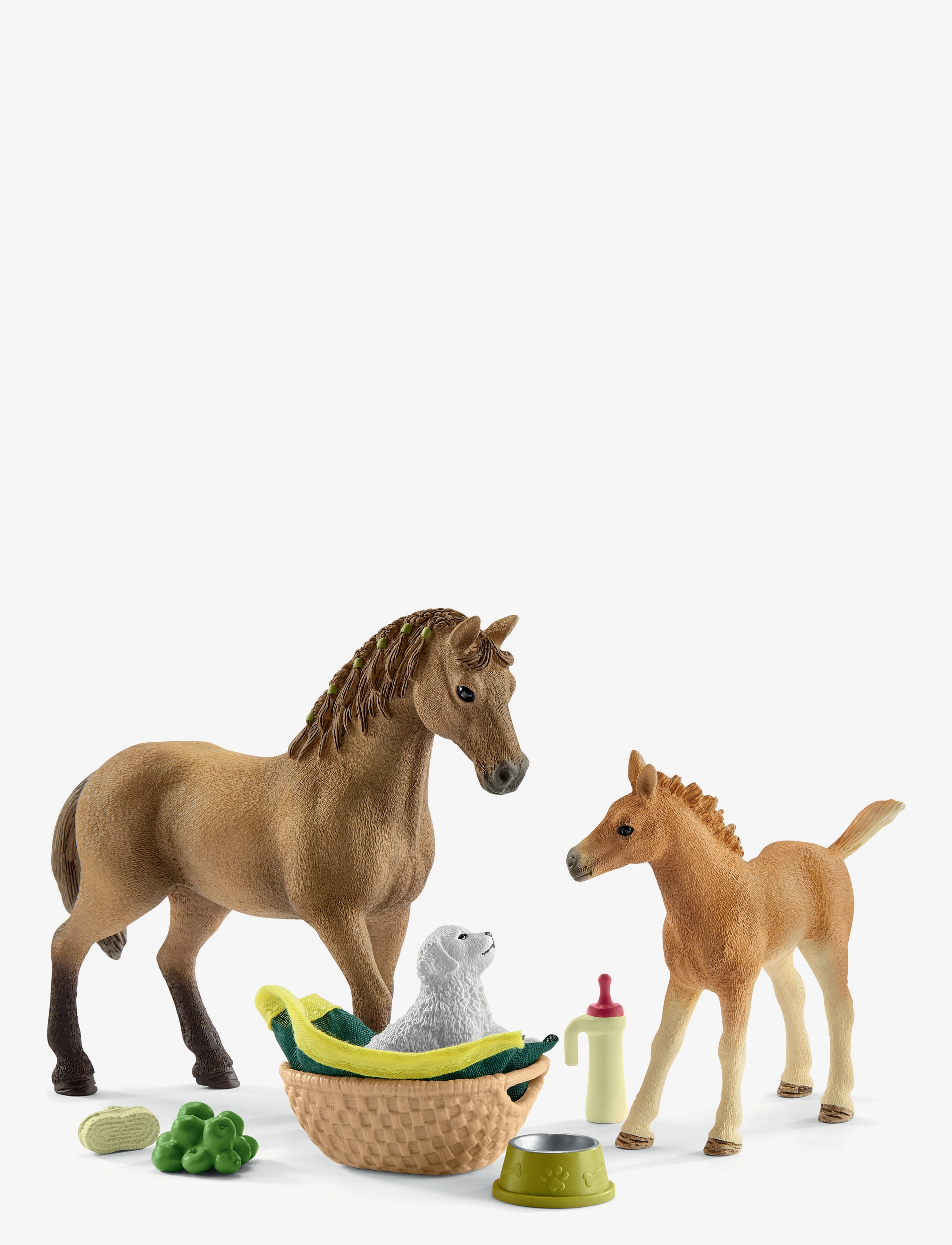 Schleich - Schleich Horse Club Sarahs baby animal care - legesæt - multi - 5