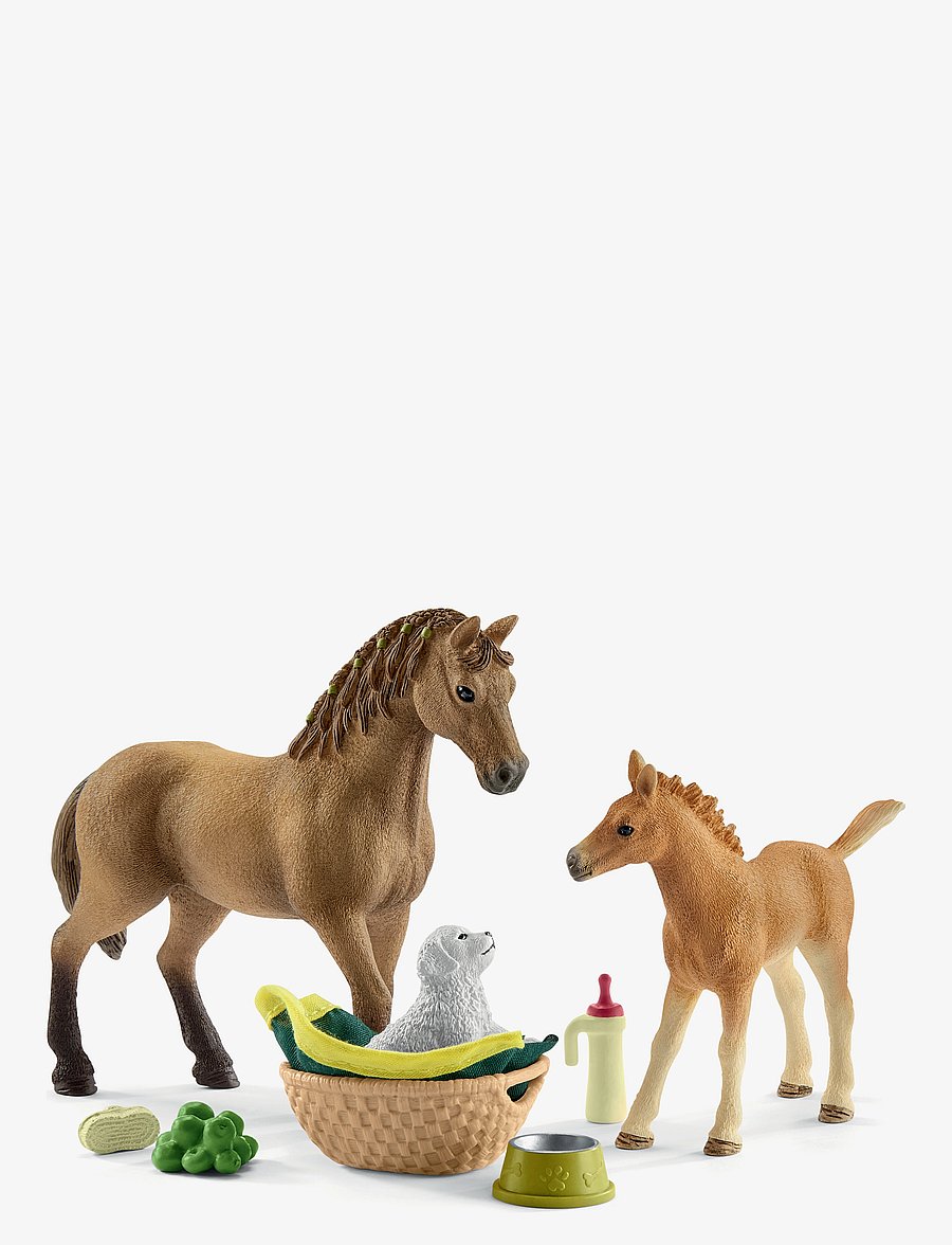 Schleich - Schleich Horse Club Sarahs baby animal care - leikfangasett - multi - 5