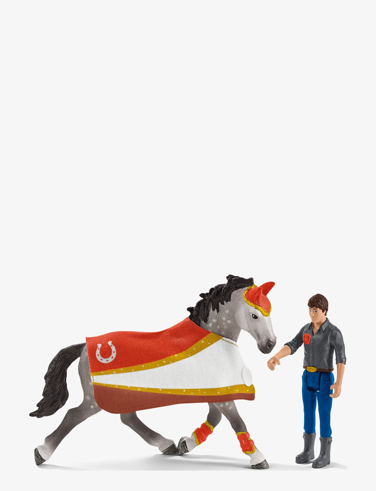 Schleich - Schleich  Horse Club Mias vaulting set - legesæt - multi - 4