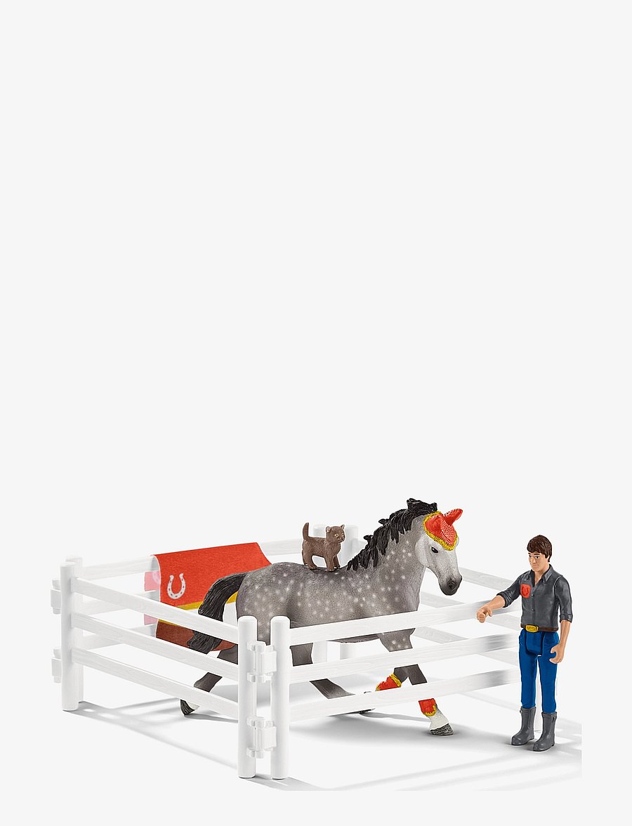 Schleich - Schleich Horse Club Mias vaulting set - leikfangasett - multi - 5