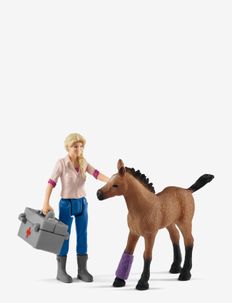 Schleich Vet visiting mare and foal, Schleich