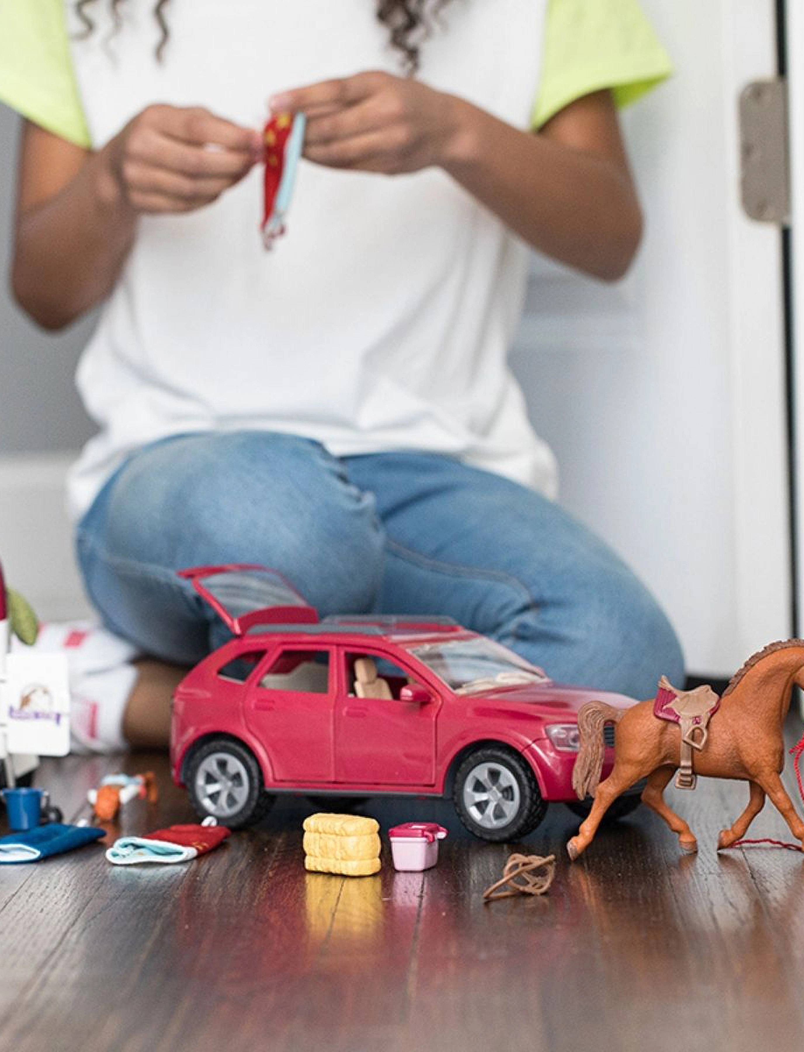Schleich - Schleich Horse Adventures with Car and Trailer - leikfangasett - multi - 0