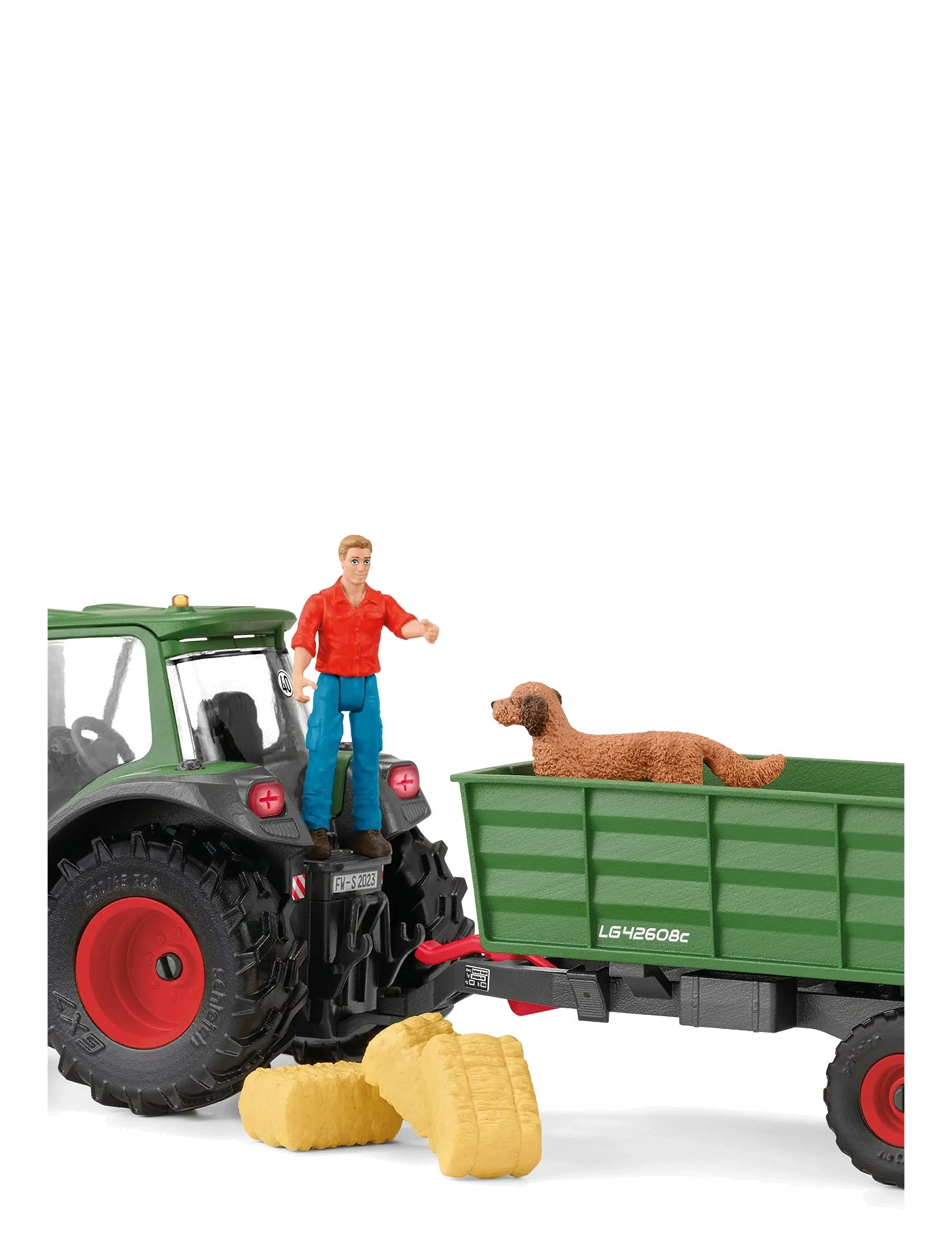Schleich - Schleich Tractor with Trailer - leksaksfordon - multi - 3