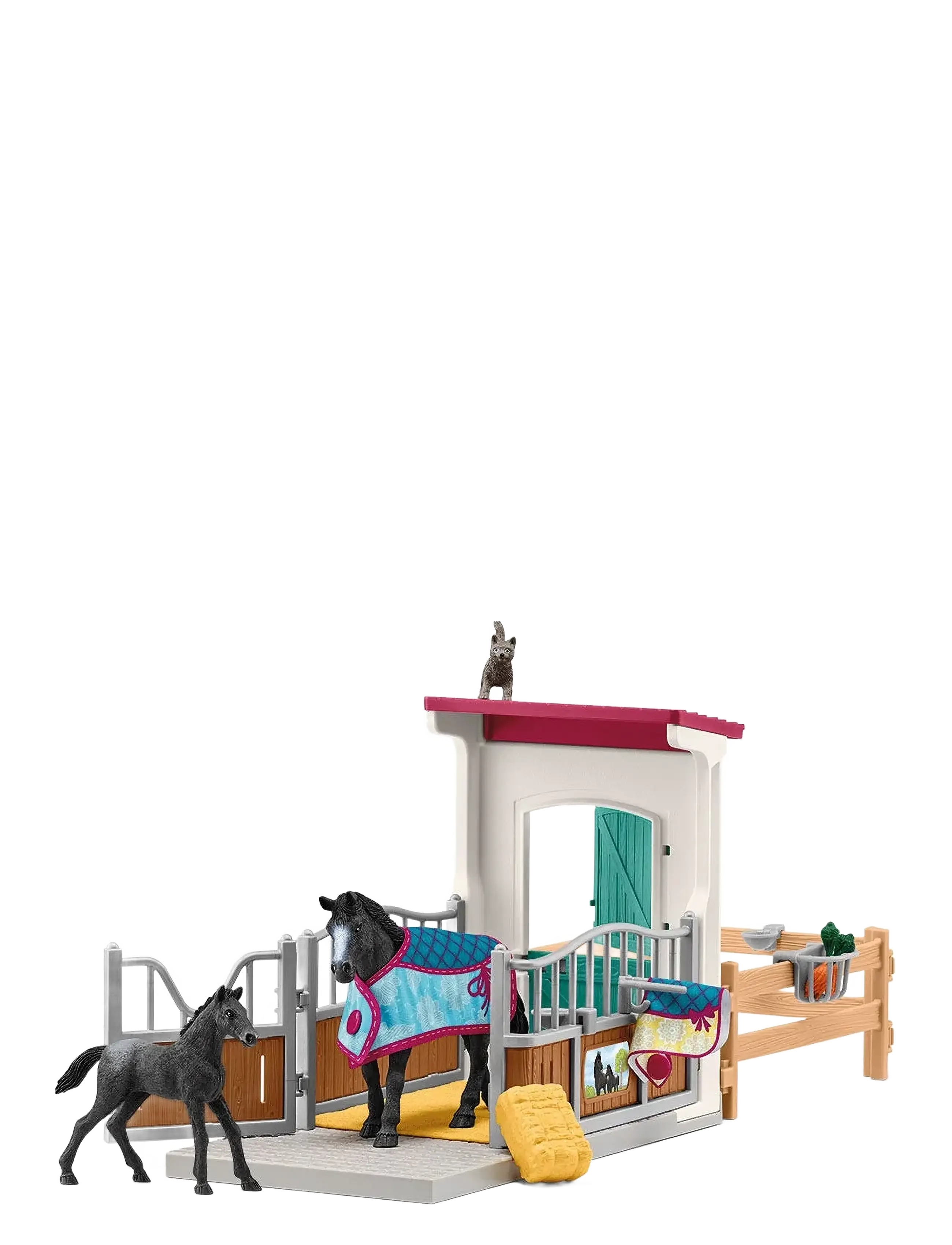 Schleich Horse Box With Mare And Foal, Børn, Play Sæt, Multi/mønstret, Str: ONE SIZE