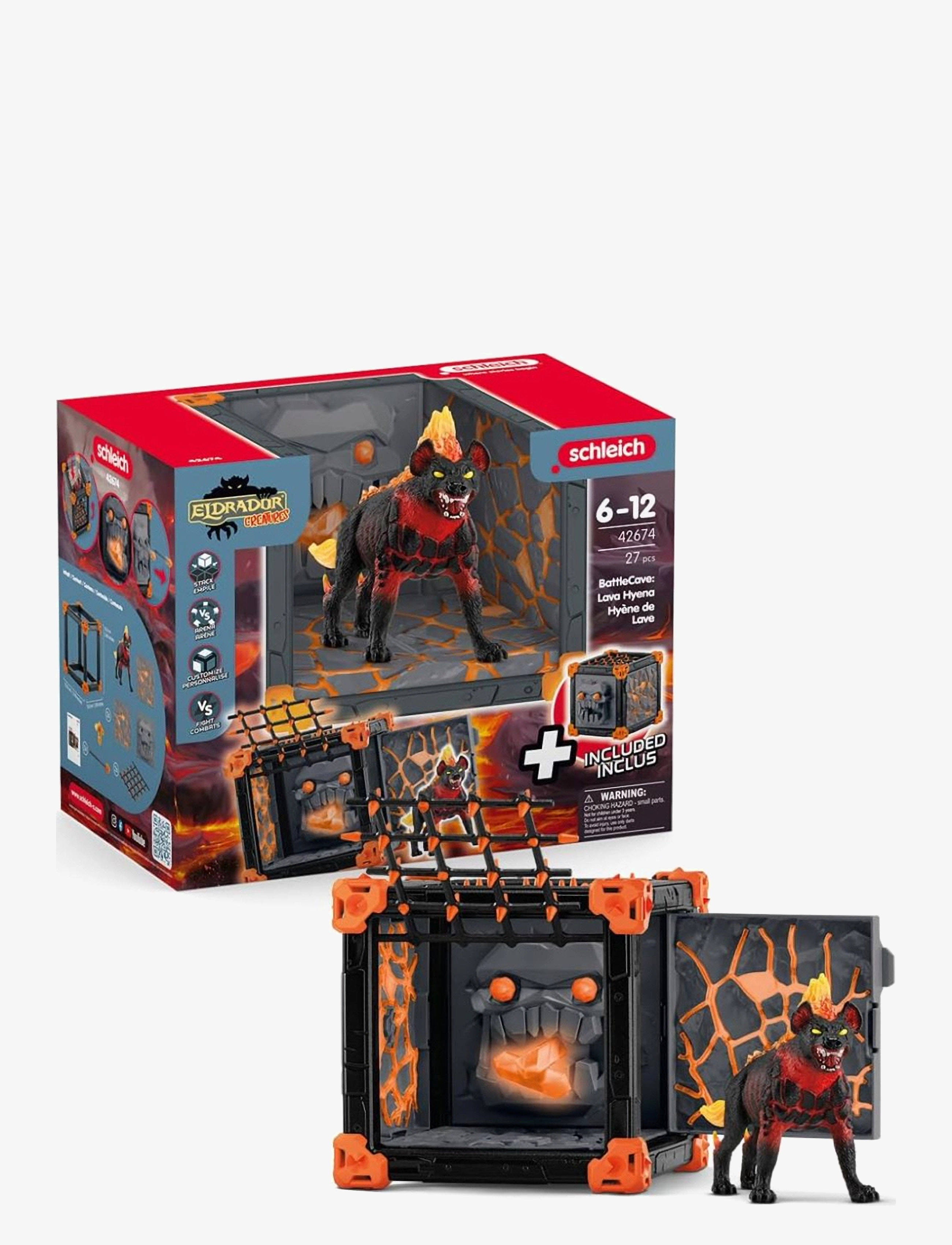 Schleich Schleich Battlecave Lava Hyena, One Size, Multi/patterned, Legesæt Og Actionfigurer > Actionfigurer, Børn