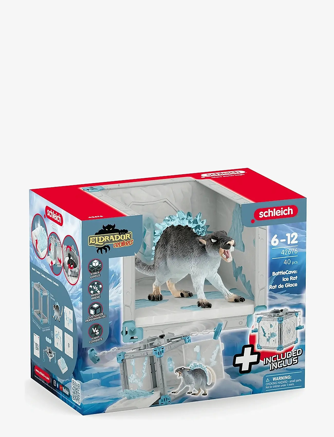 Schleich - Schleich BattleCave Ice Rat - legesæt - multi - 5