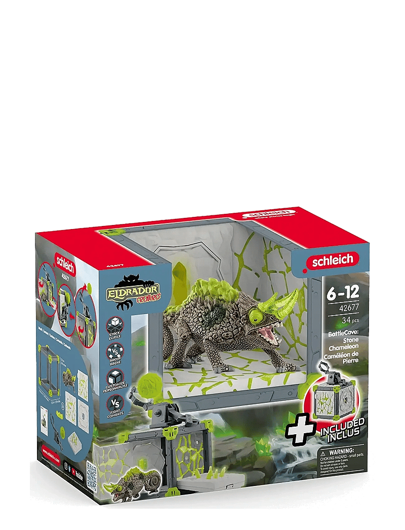 Schleich - Schleich BattleCave Stone Chameleon - leikfangasett - multi - 5