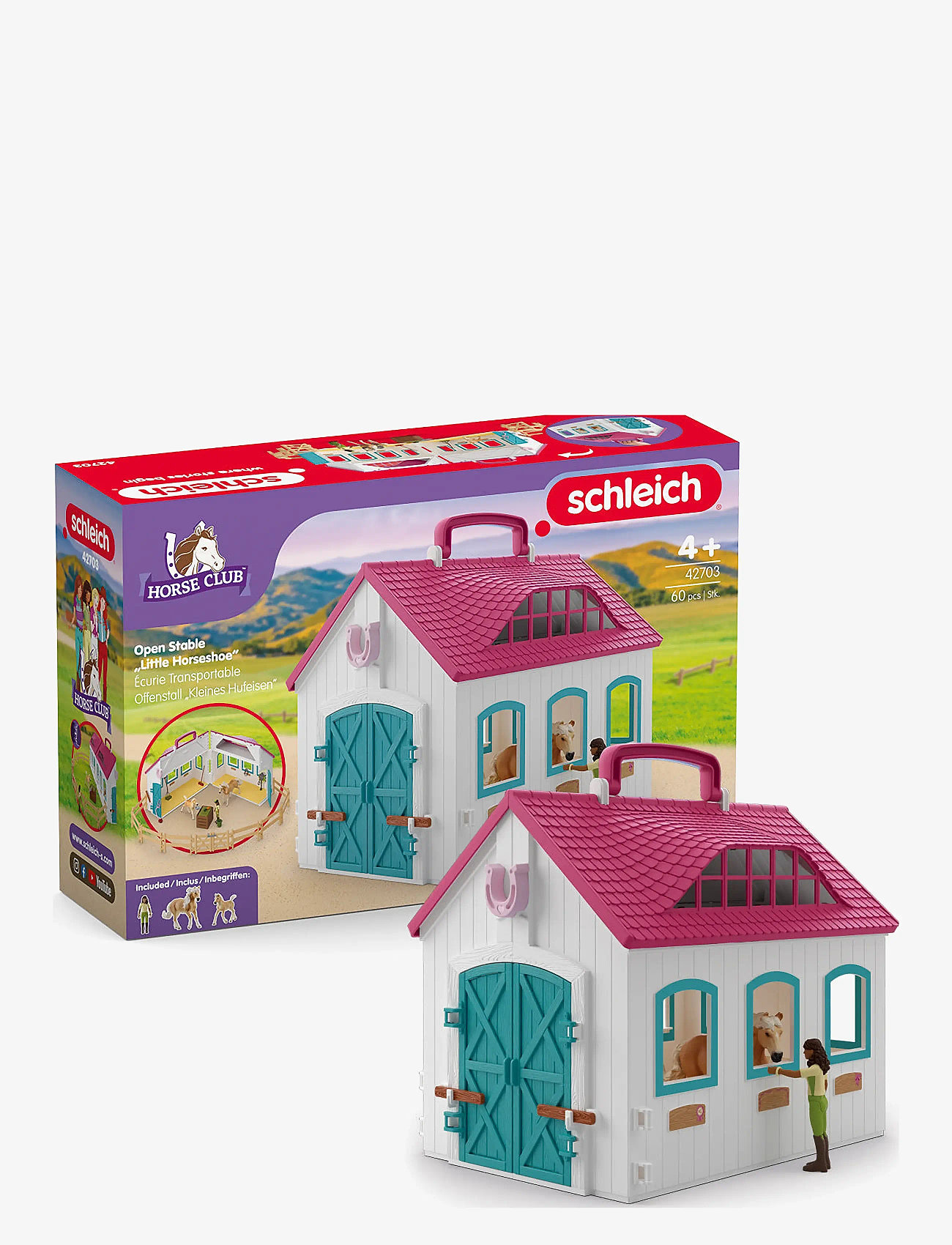 Schleich - Schleich Open Stable Little Horseshoe - legesæt - muti - 2