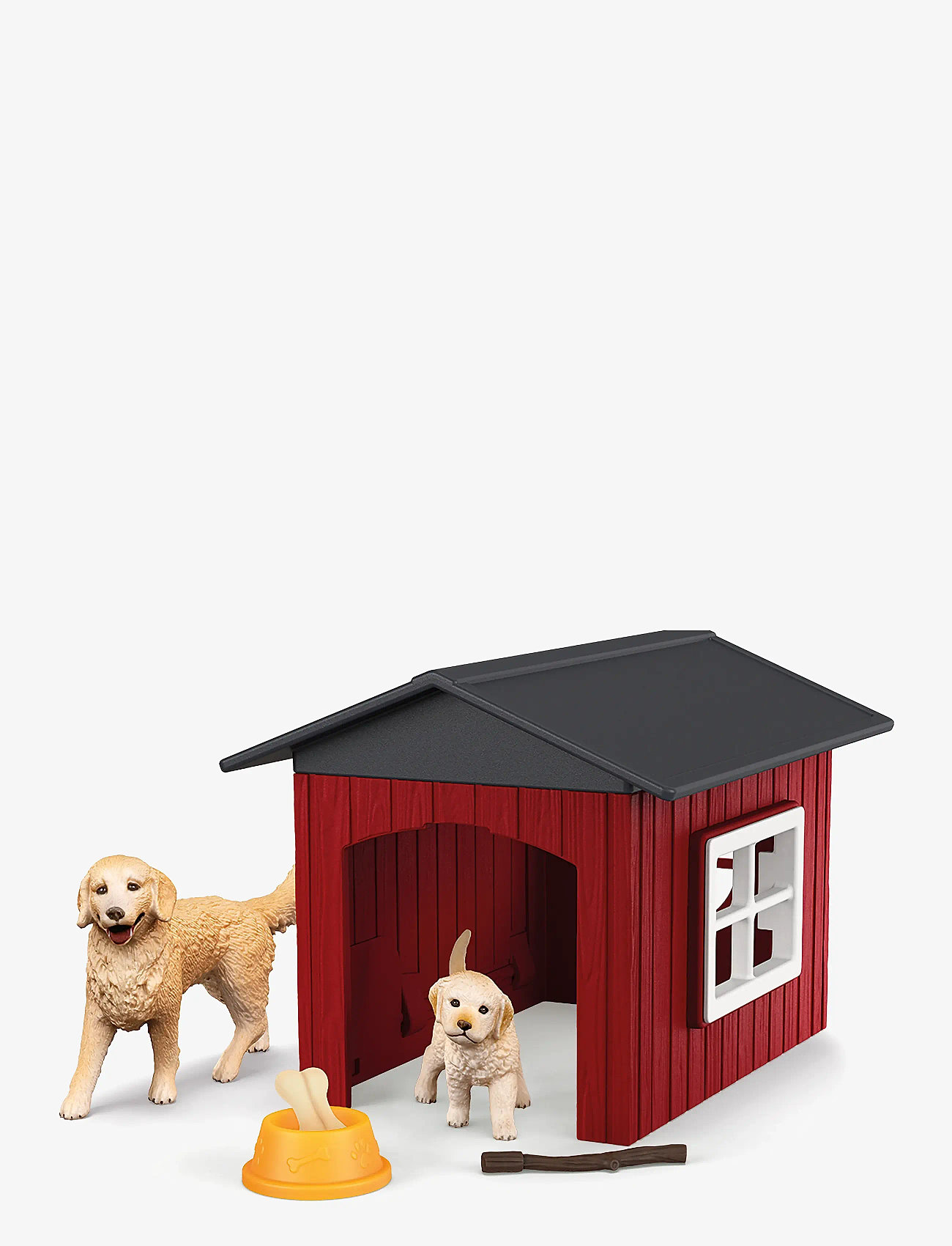 Schleich - Schleich Dog kennel with 2 golden retrievers - legesæt - muti - 1