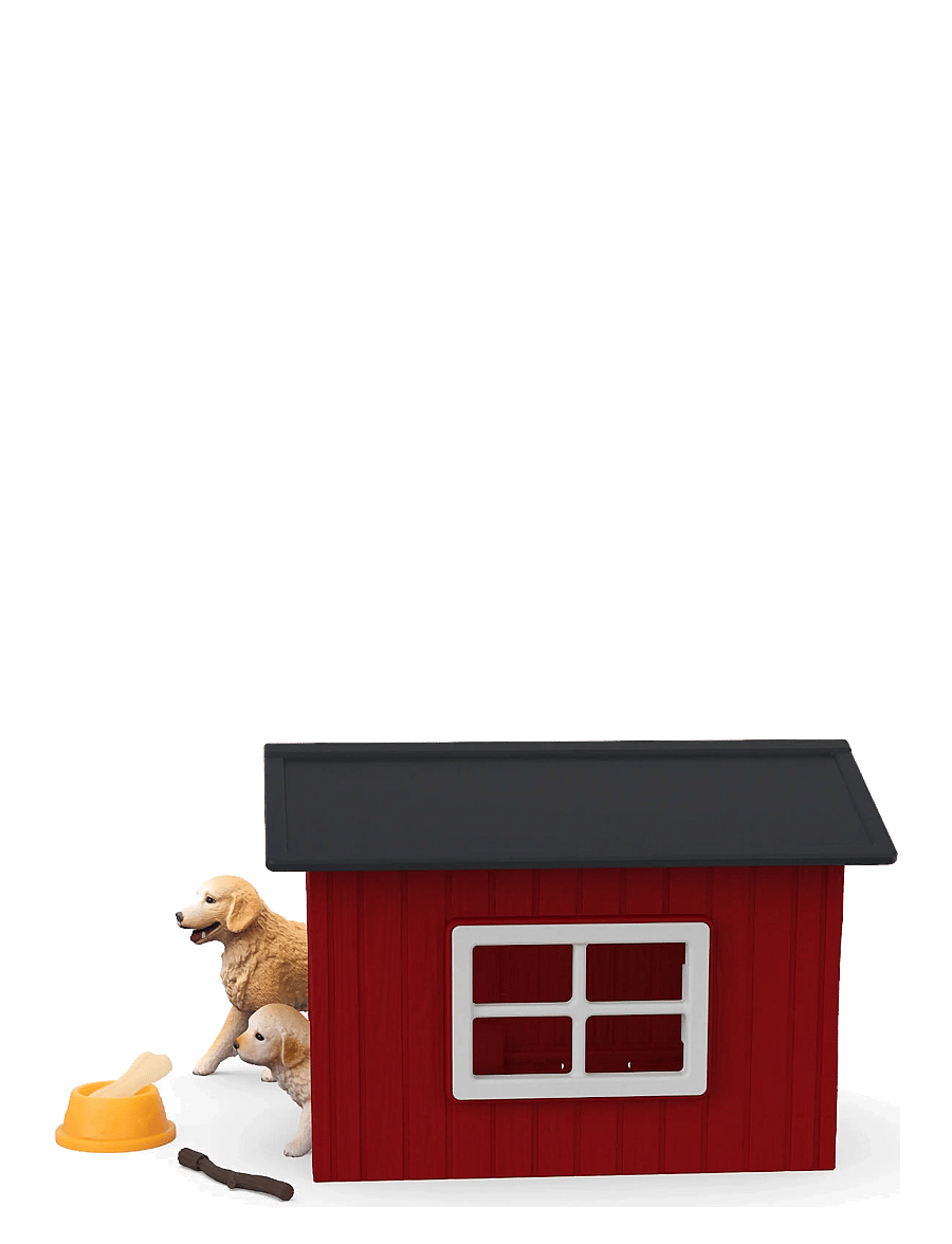 Schleich - Schleich Dog kennel with 2 golden retrievers - leikfangasett - muti - 3