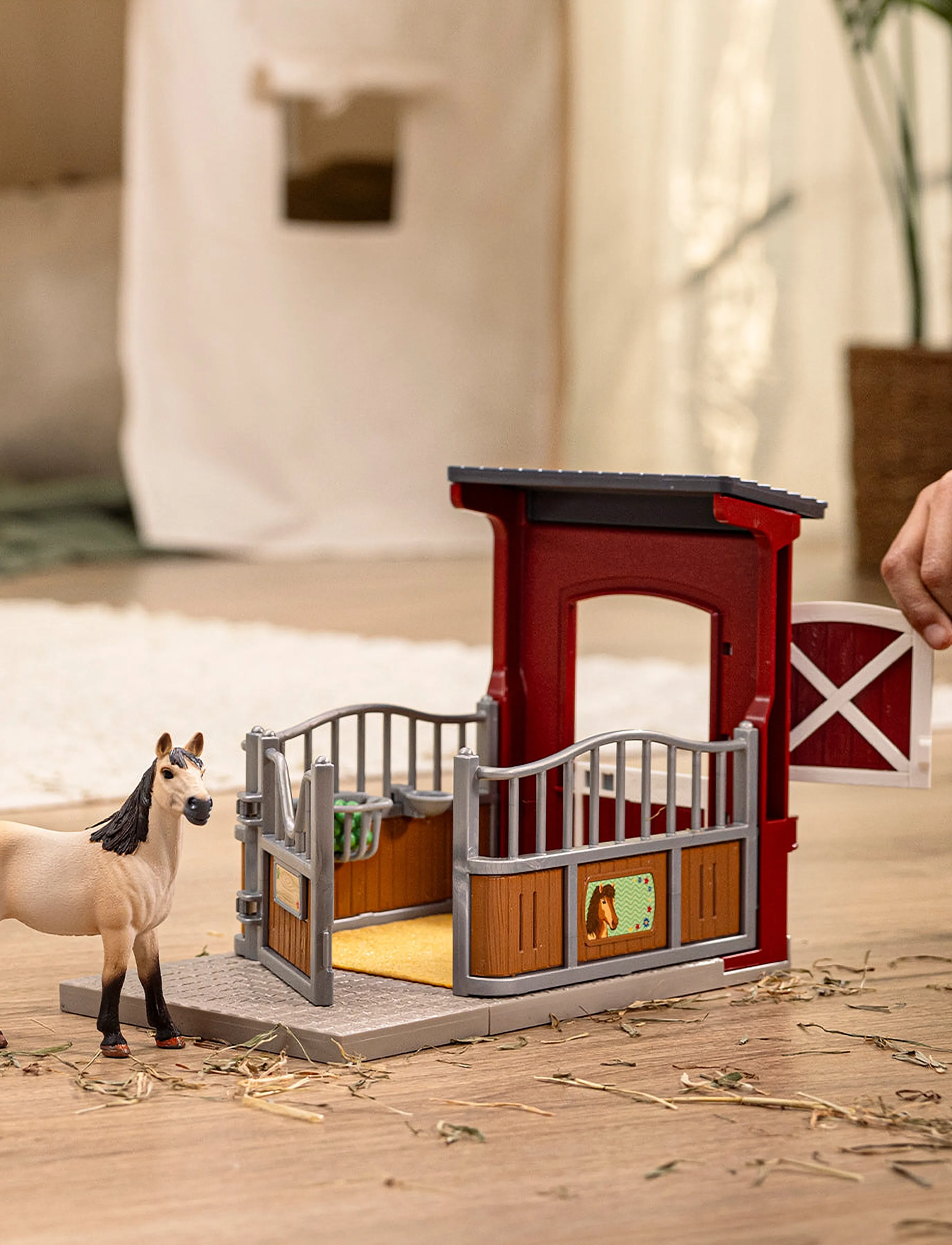 Schleich Ponybox With Mustang Mare, Børn, Dyr, Multi/mønstret, Str: ONE SIZE