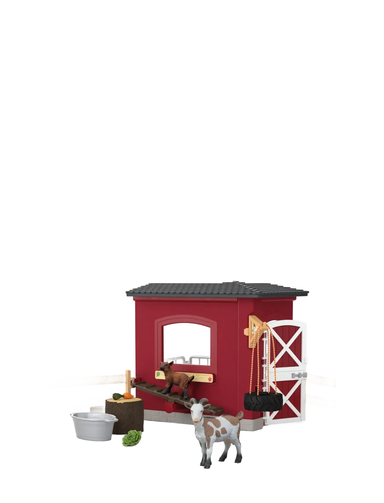 Schleich Goat Stable, Børn, Action Figures, Rød, Str: ONE SIZE