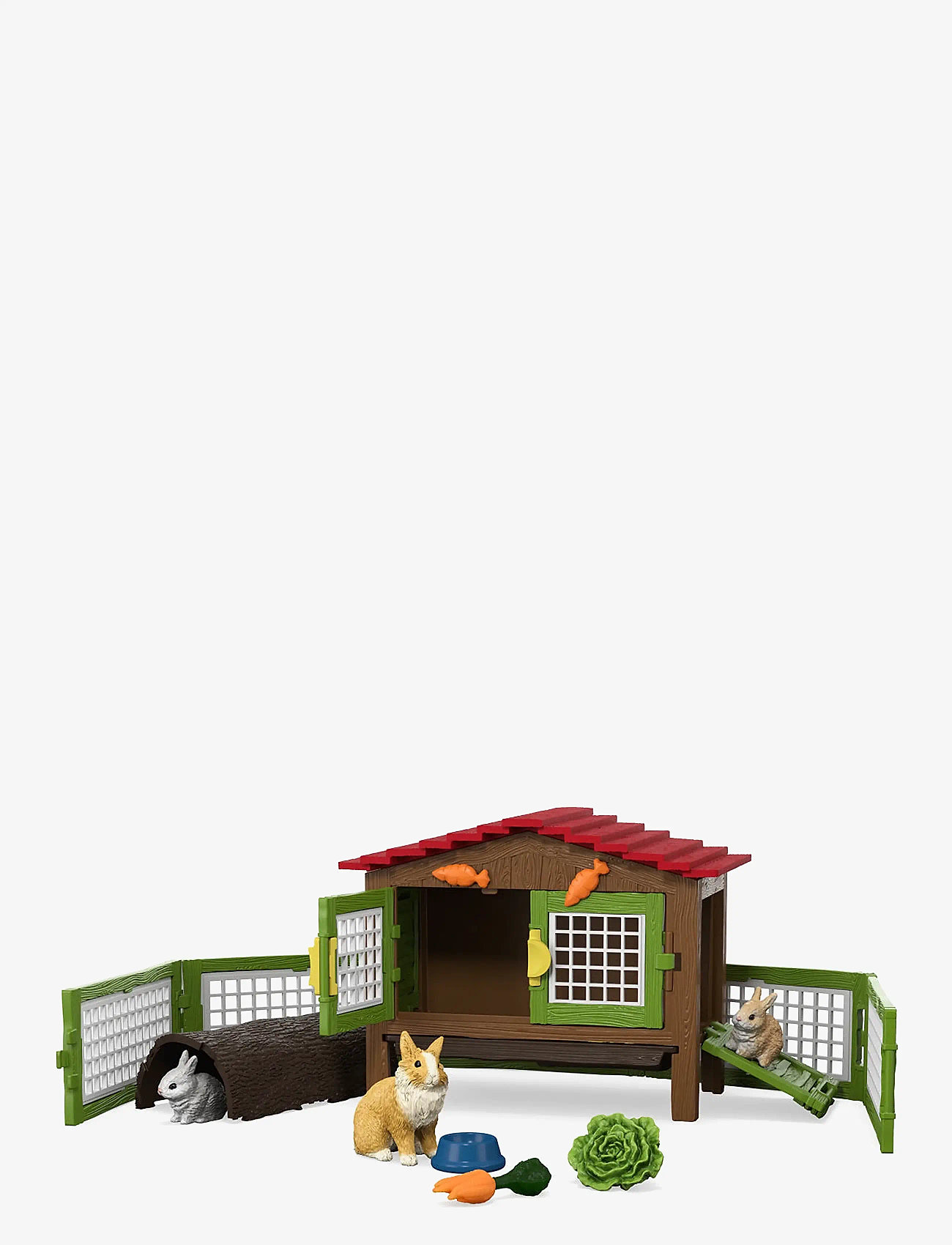 Schleich - Schleich Rabbit hutch with 3 rabbits - legesæt - muti - 3