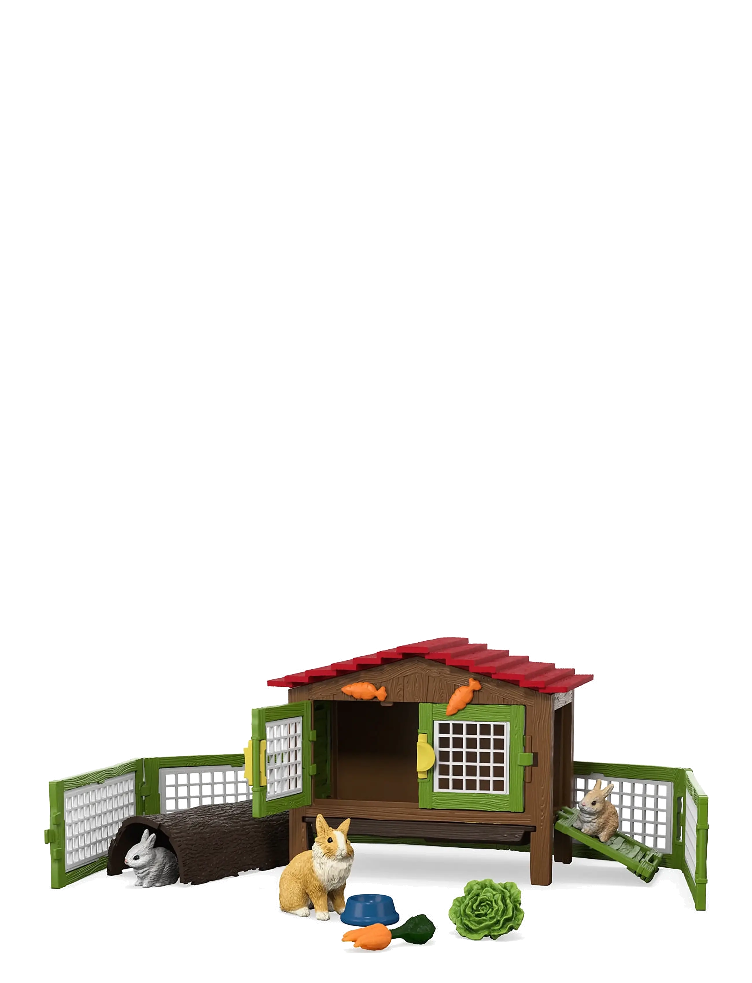 Schleich - Schleich Rabbit hutch with 3 rabbits - lekesett - muti - 3