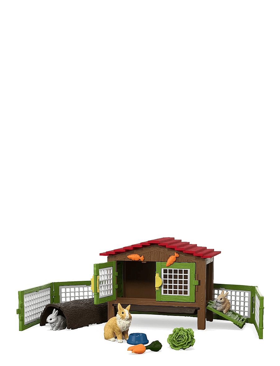 Schleich - Schleich Rabbit hutch with 3 rabbits - lekset - muti - 3