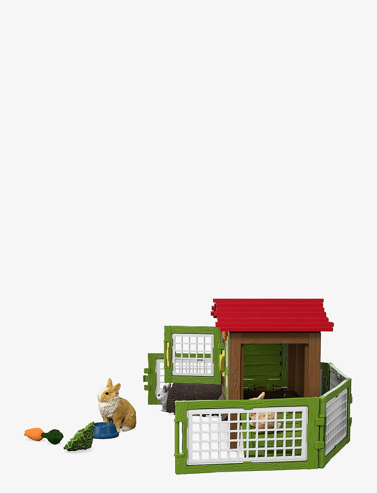 Schleich - Schleich Rabbit hutch with 3 rabbits - legesæt - muti - 4