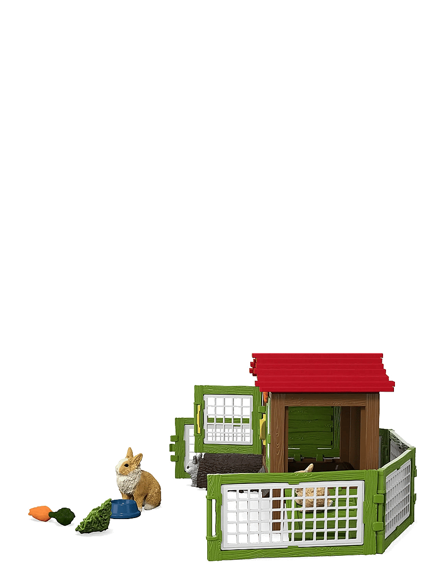 Schleich - Schleich Rabbit hutch with 3 rabbits - lekset - muti - 4