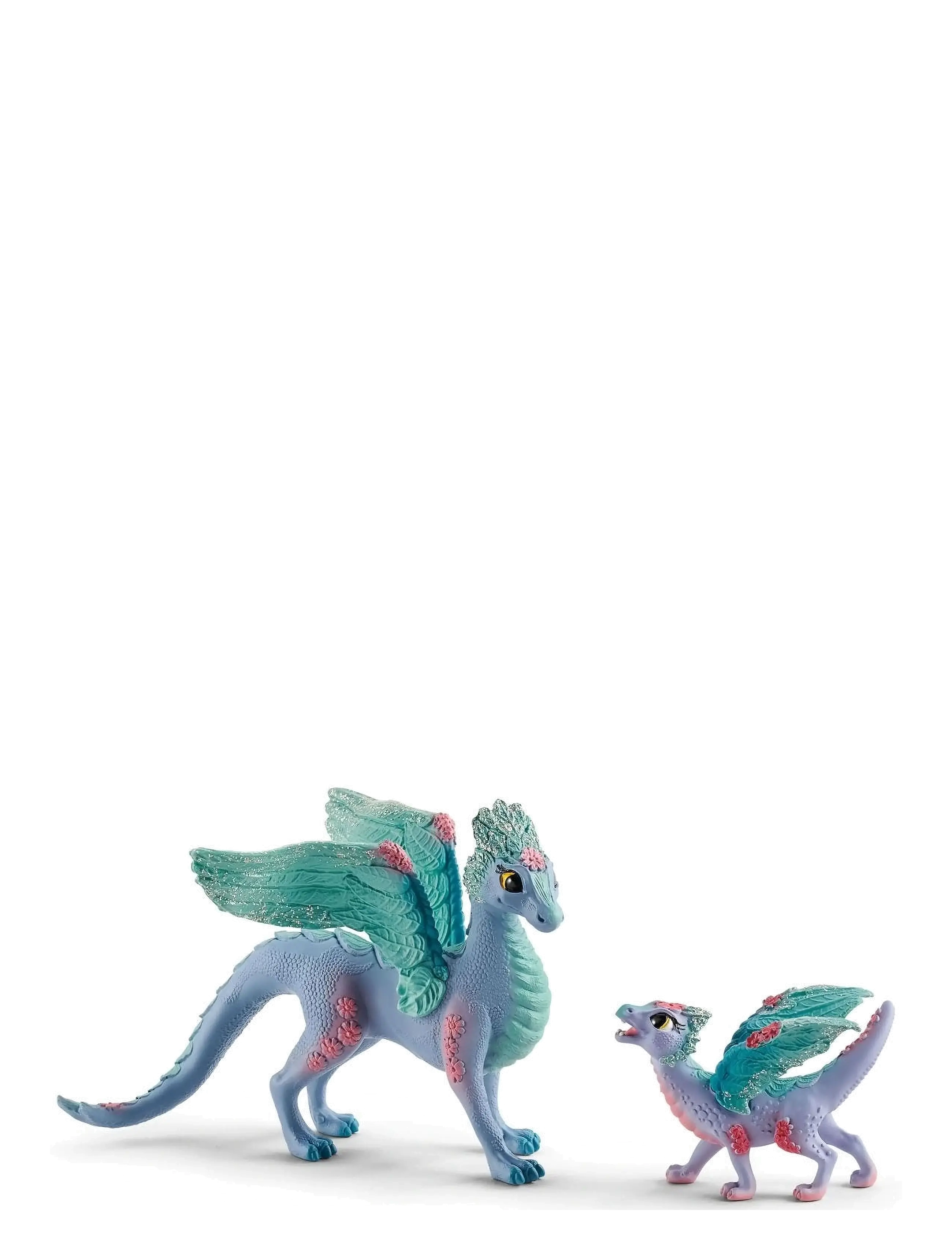 Schleich Flower Dragon And Baby, Børn, Dyr, Multi/mønstret, Str: ONE SIZE
