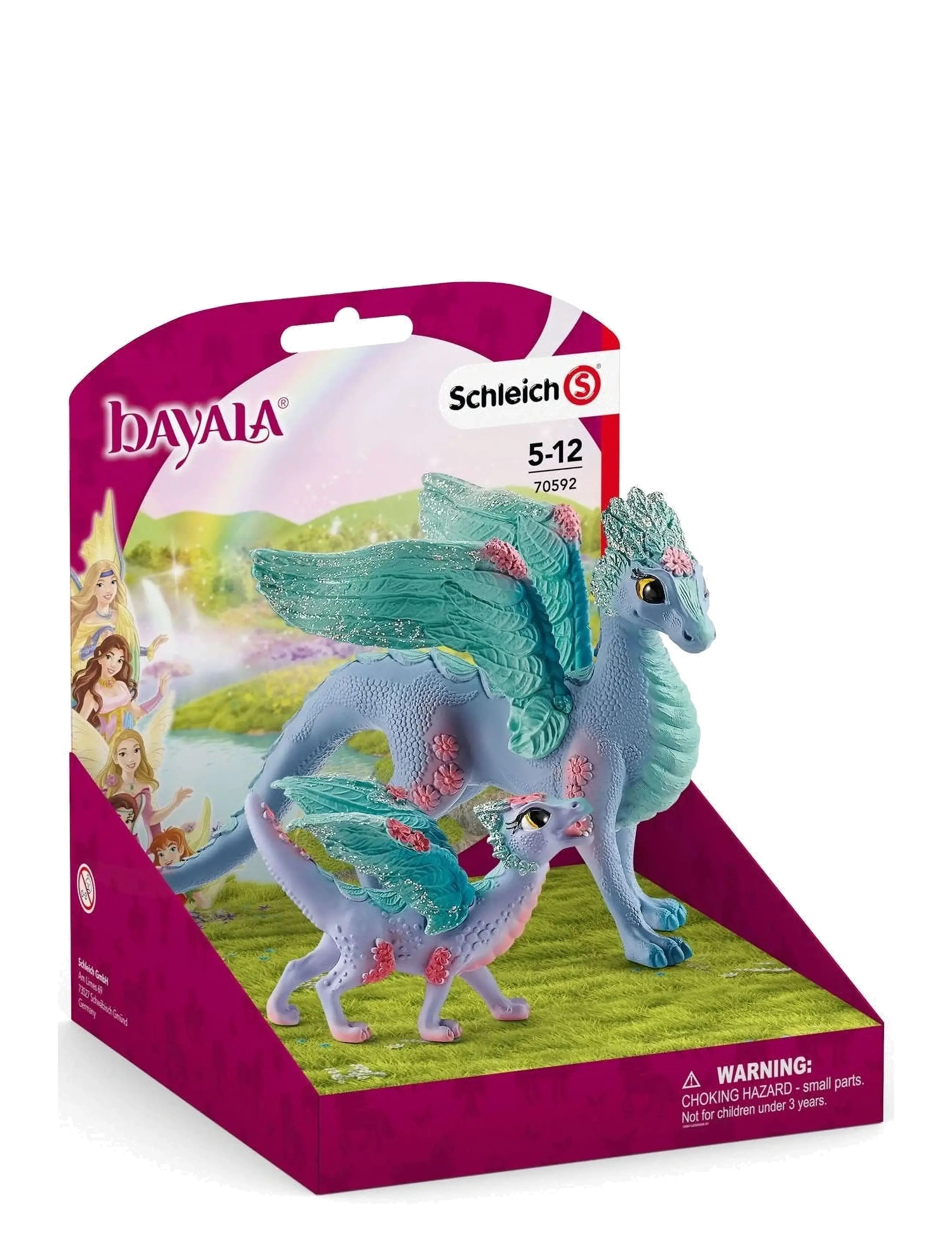 Schleich - Schleich Flower Dragon and Baby - leksakssets & figurer - multi - 3