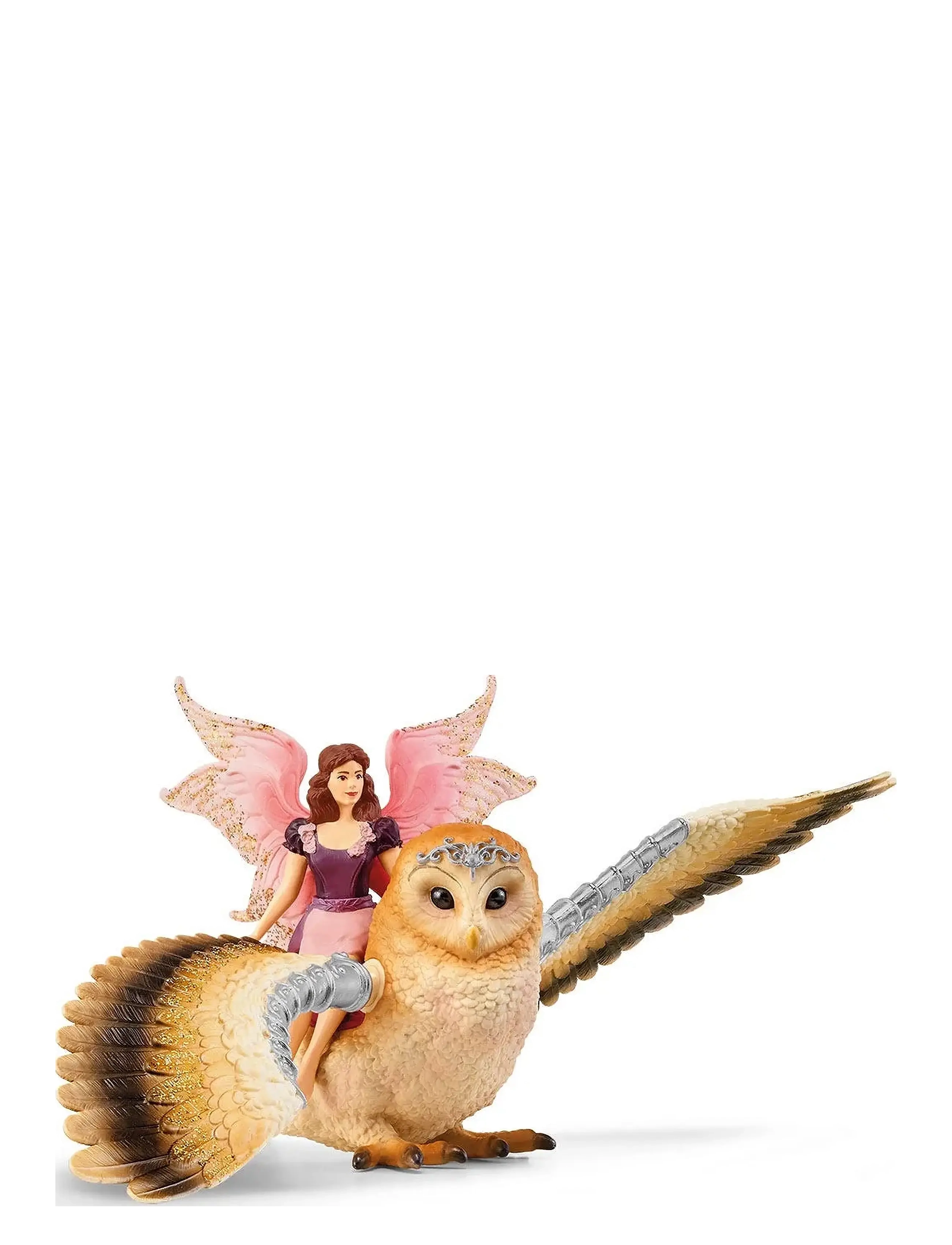 Schleich - Schleich Fairy in Flight on Glam Owl V2 - legetøjsfigurer & sæt - multi - 4
