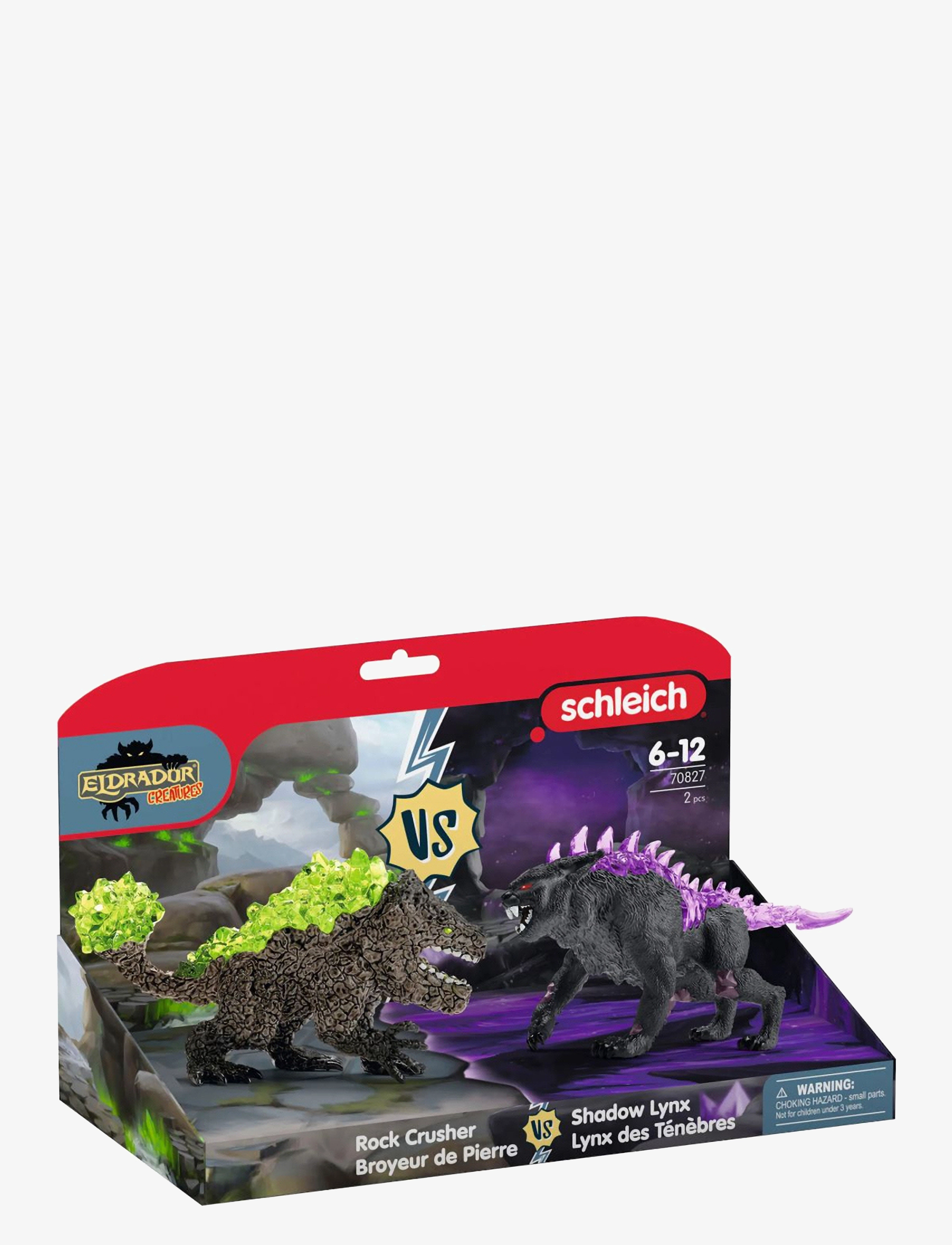 Schleich Shadow Lynx Vs. Rock Crusher, Børn, Action Figures, Multi/mønstret, Str: ONE SIZE