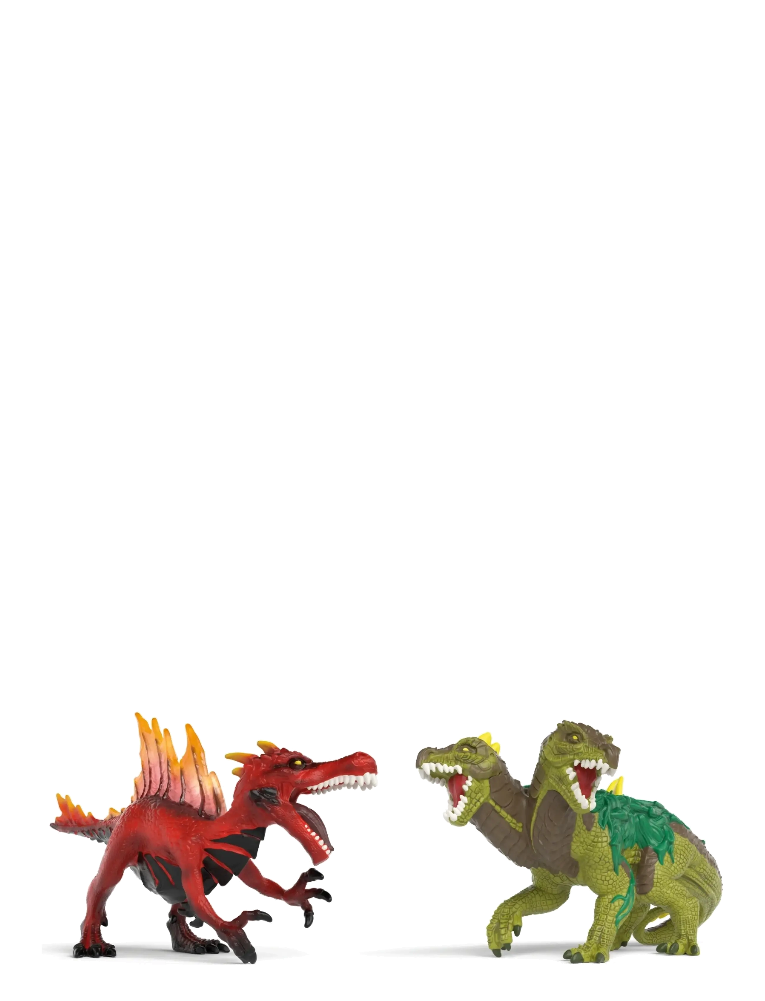 Schleich Fire Saurian Vs. Jungle Lizard, Børn, Dyr, Rød, Str: ONE SIZE