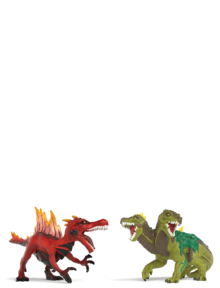 Schleich - Schleich Fire Saurian vs. Jungle Lizard - eläimet - muti - 1