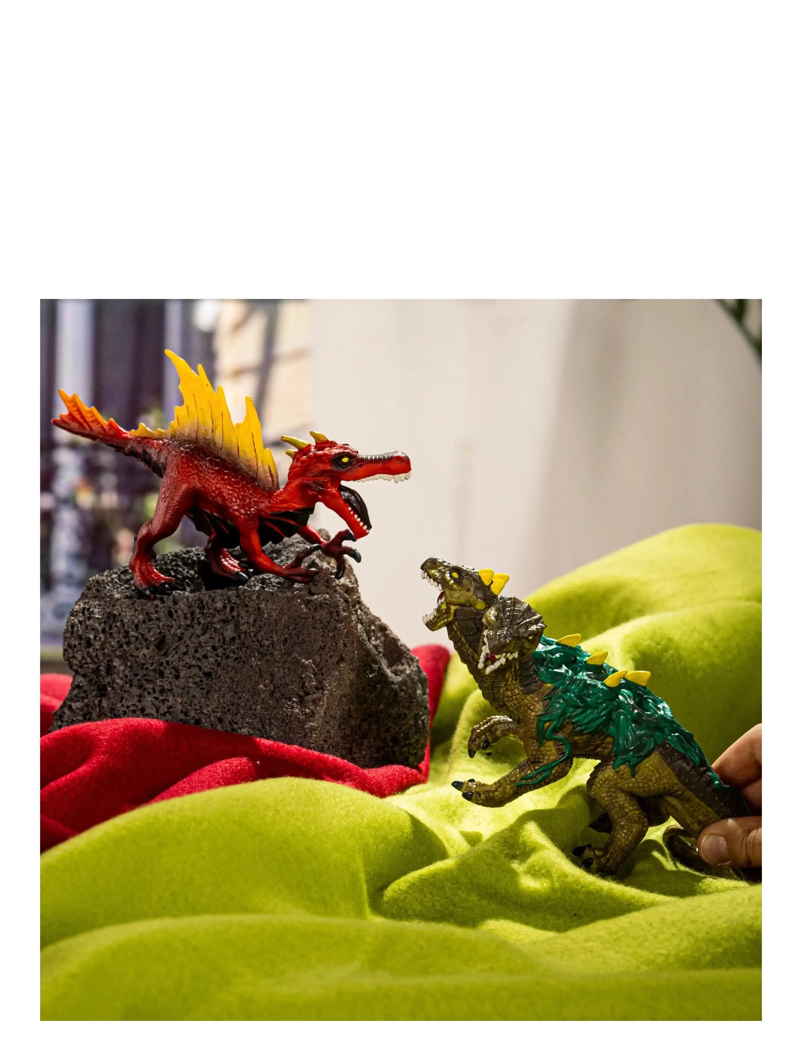 Schleich - Schleich Fire Saurian vs. Jungle Lizard - djur - muti - 2