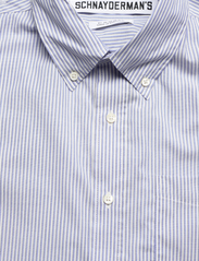 Schnayderman's - SHIRT BD NON-BINARY SILK STRIPE - business shirts - blue and white - 2