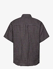 Schnayderman's - SHIRT OVERSIZED SS LINEN CHECK - checkered shirts - red, navy and cream - 1