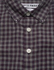 Schnayderman's - SHIRT OVERSIZED SS LINEN CHECK - checkered shirts - red, navy and cream - 2