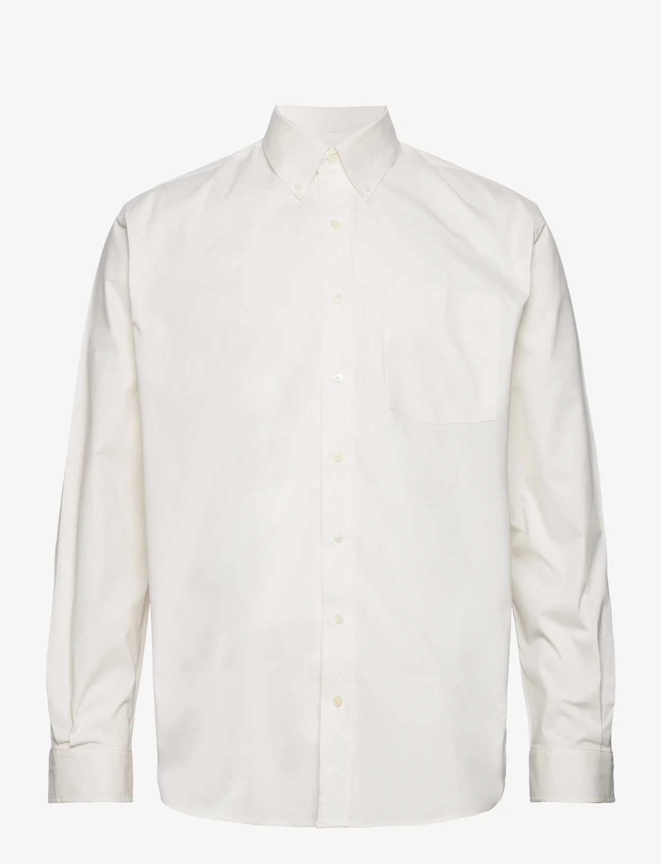 Schnayderman's - SHIRT BD NON-BINARY EMBROIDERY TWILL - basic skjortor - raw white - 0